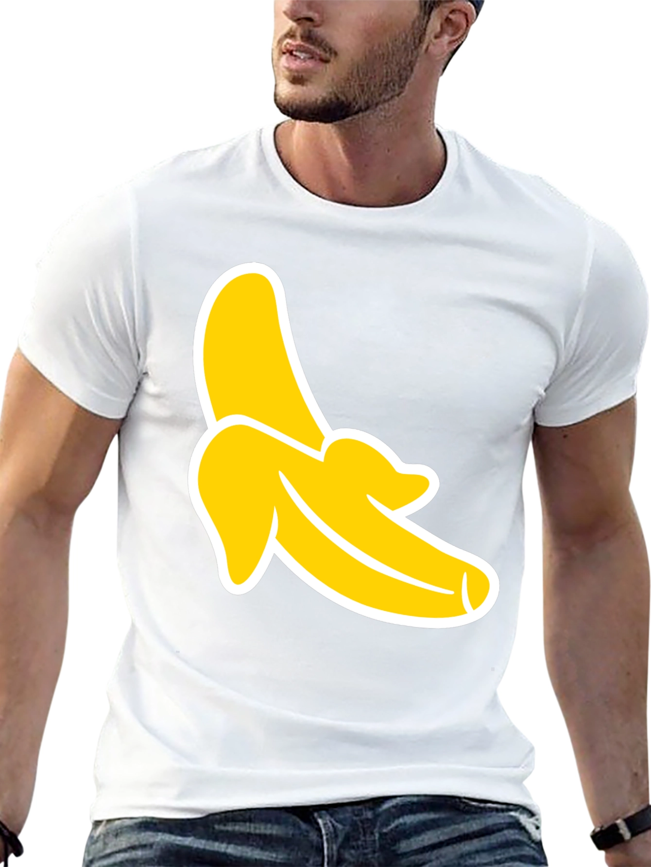 Banana Graphic Tee - Black Cotton T-Shirt