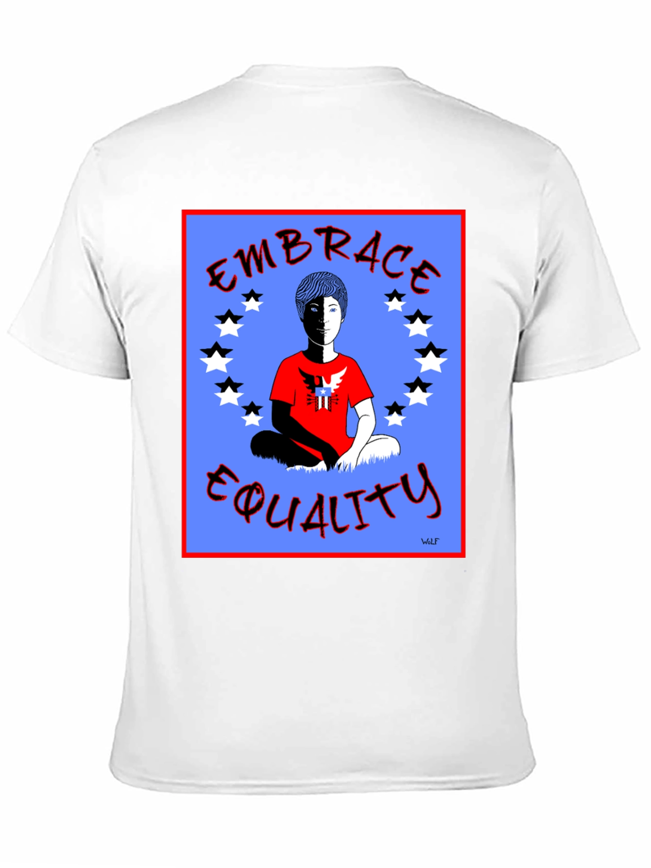 Embrace Equality Graphic Print Black T-Shirt