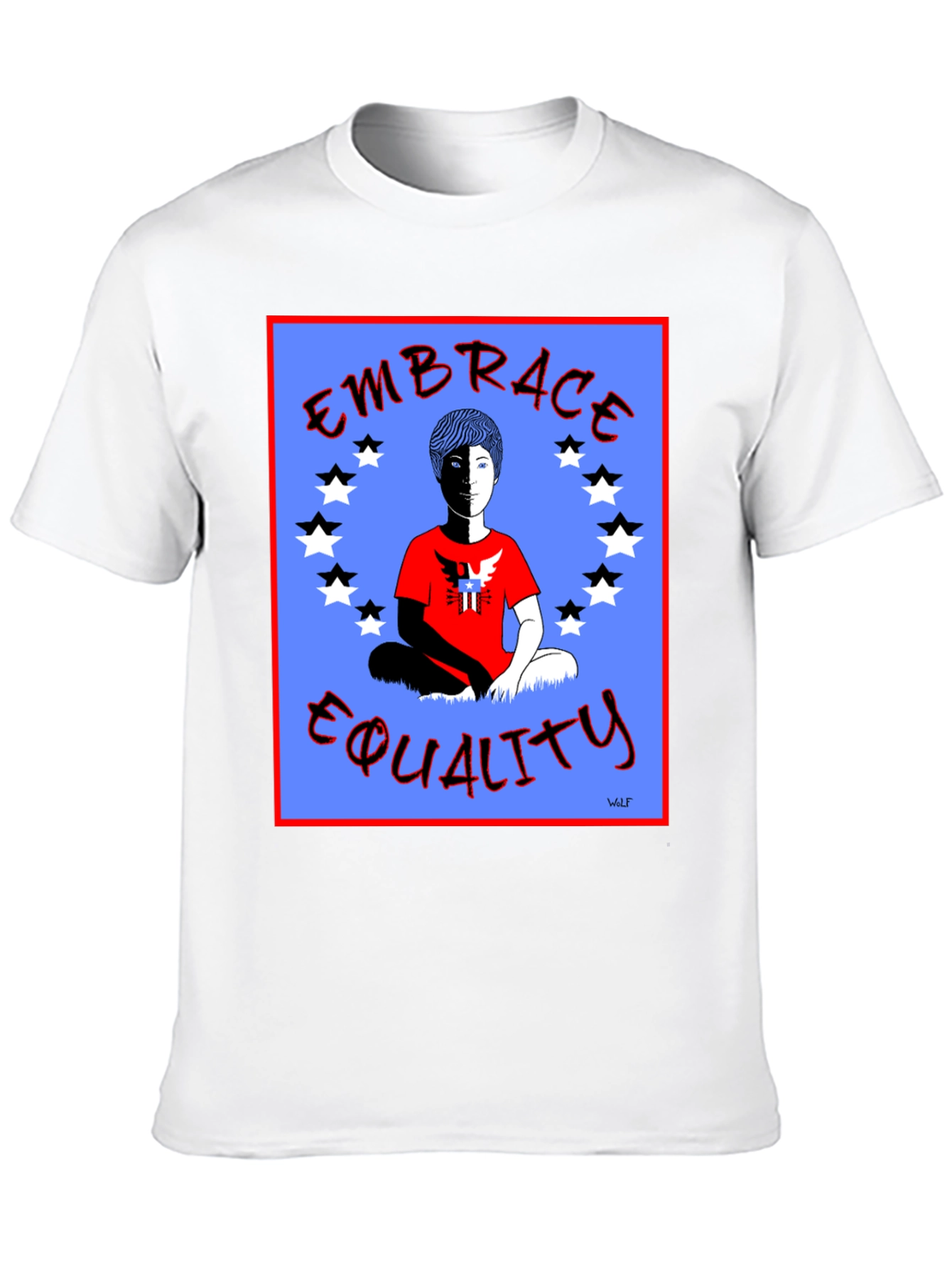 Embrace Equality Graphic Print Black T-Shirt