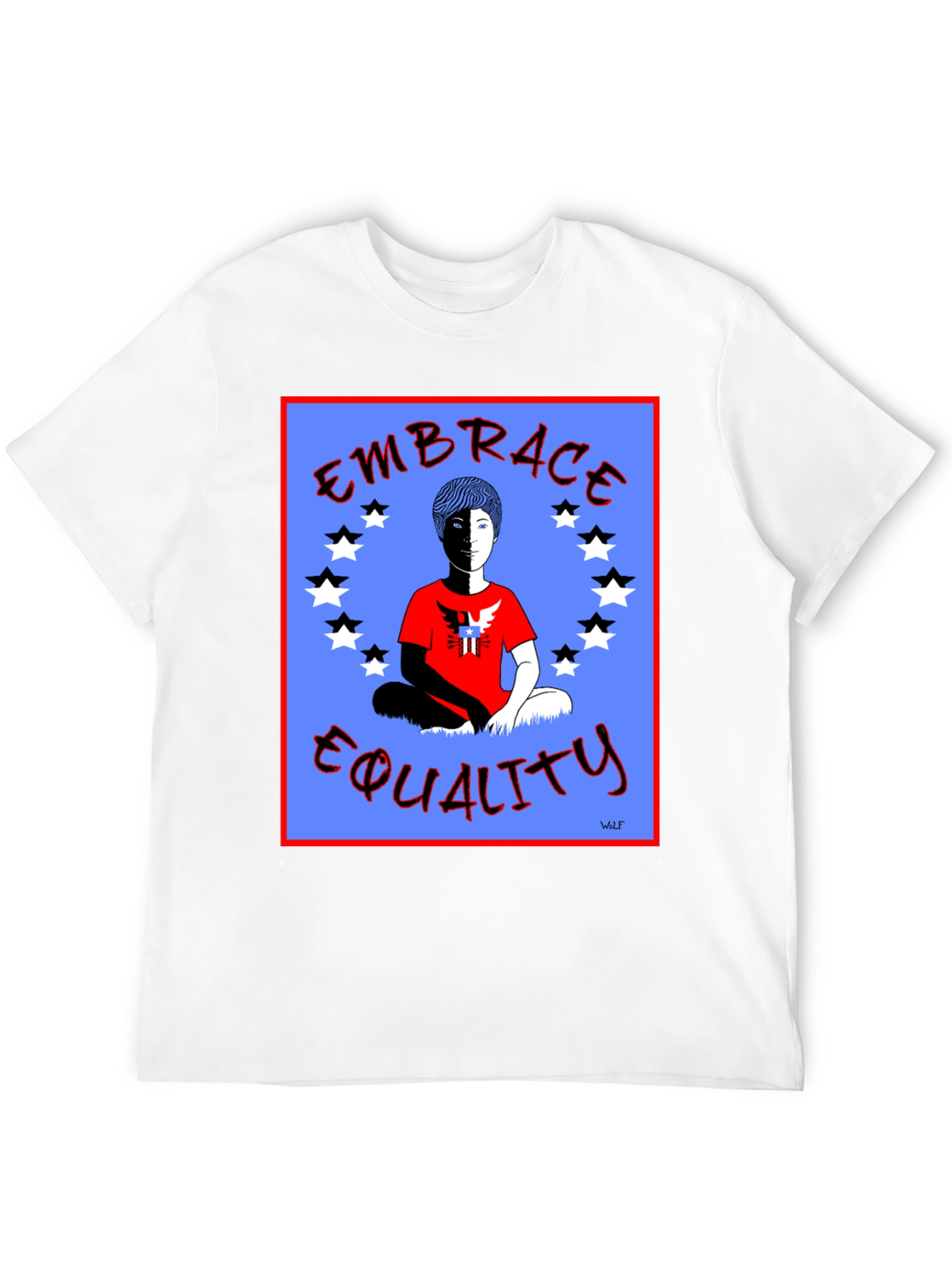 Embrace Equality Graphic Print Black T-Shirt