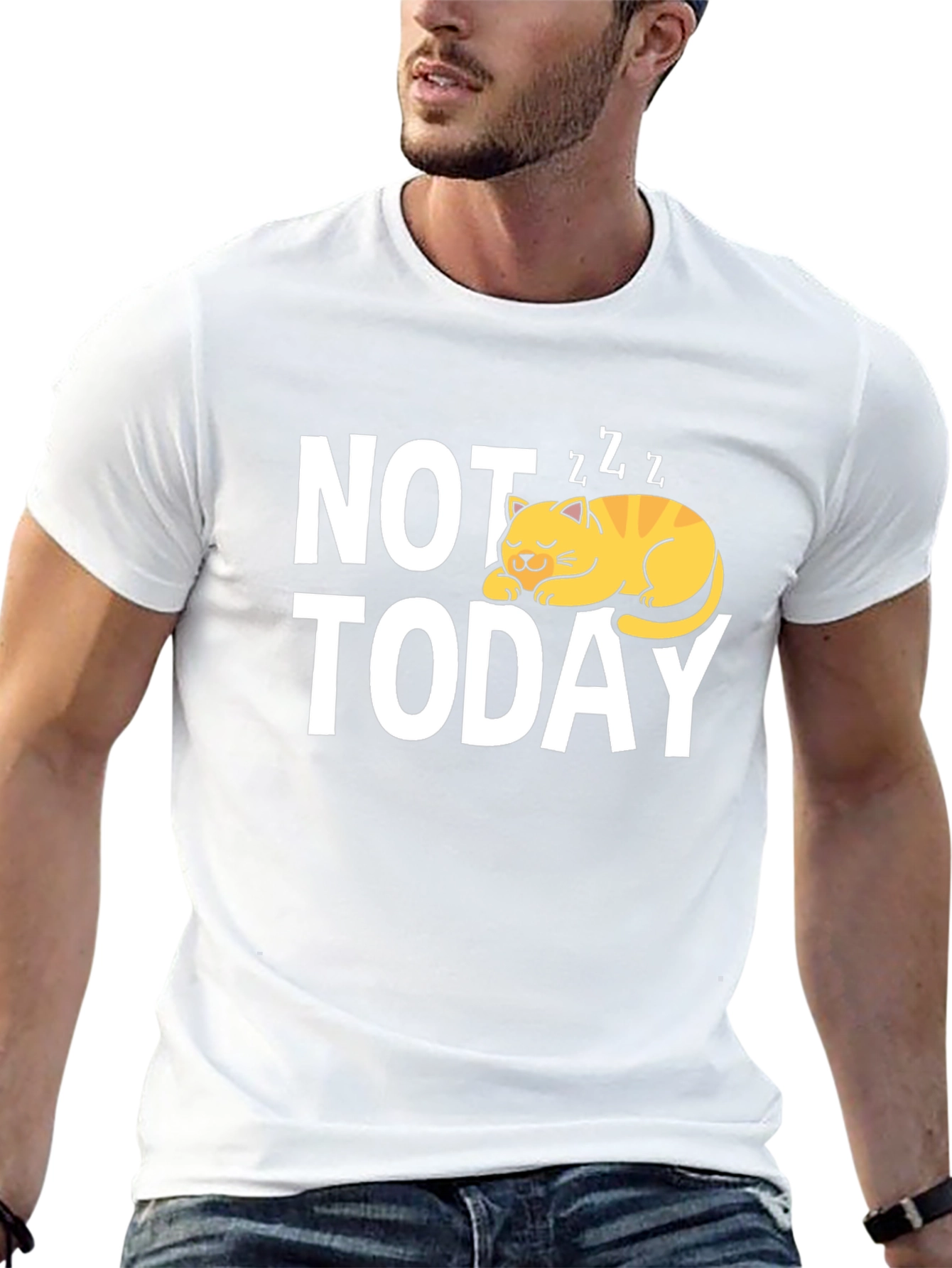 Not Today Cat Graphic T-Shirt