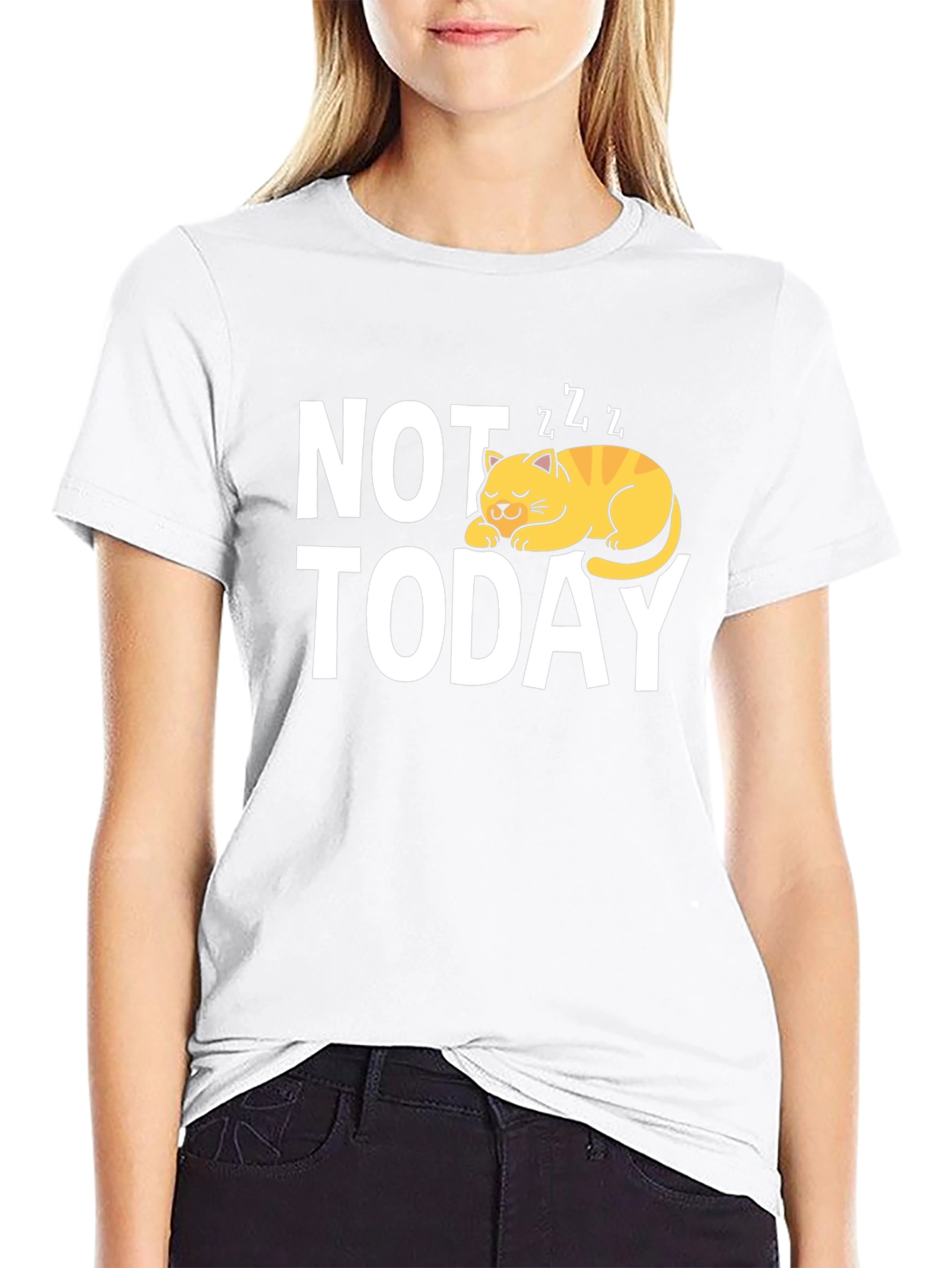 Not Today Cat Graphic T-Shirt