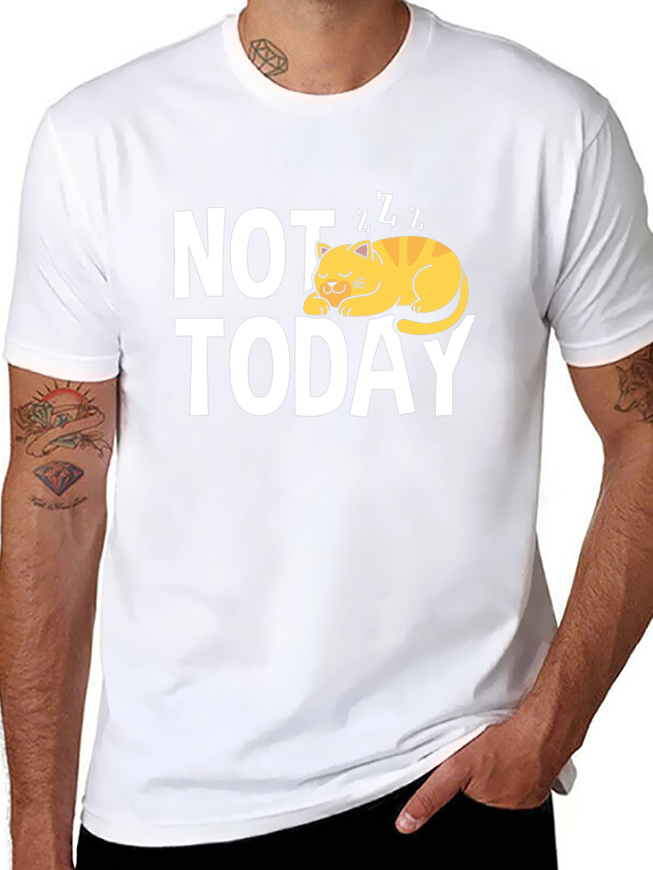 Not Today Cat Graphic T-Shirt