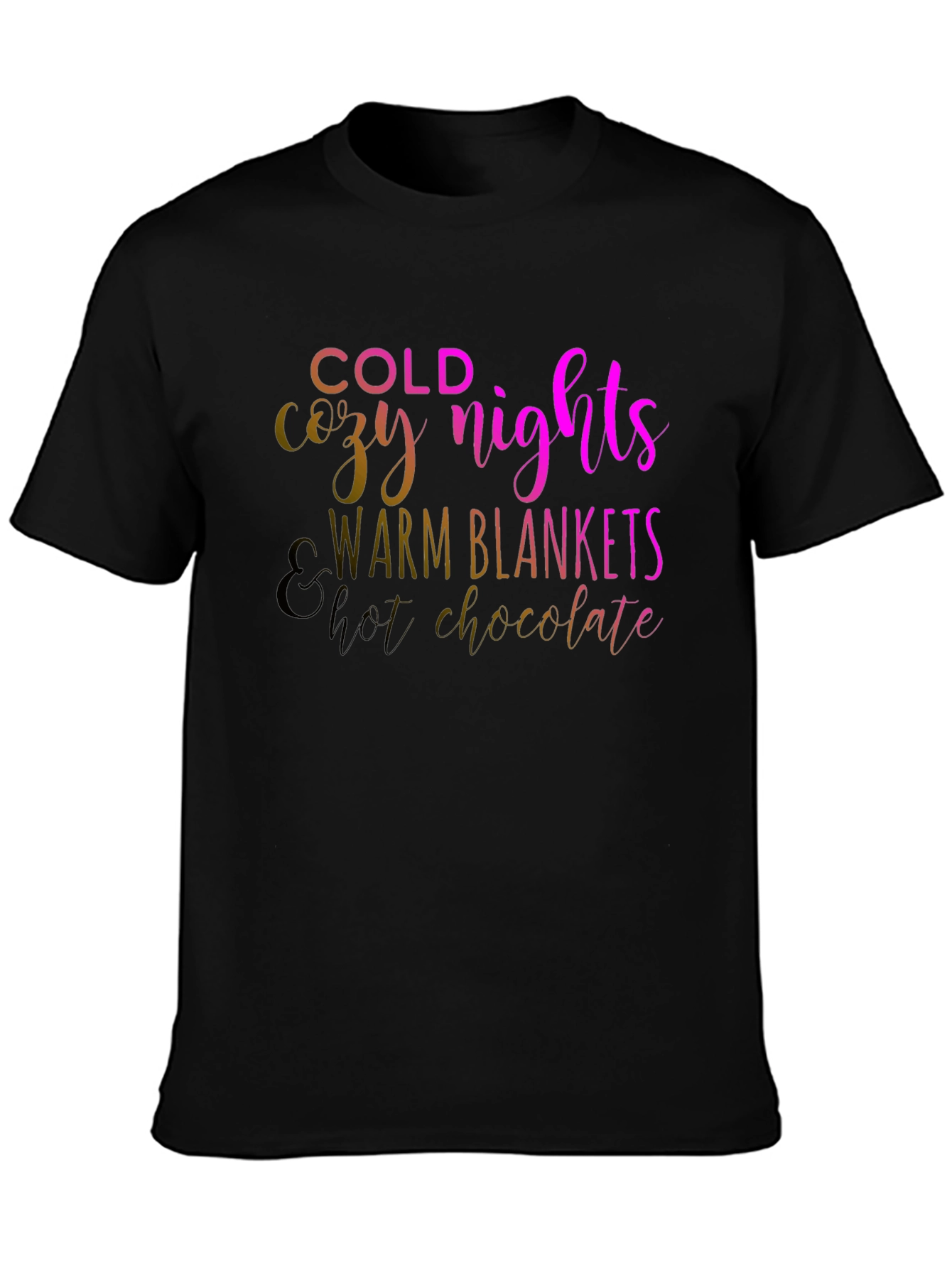 Cozy Nights Black T-Shirt