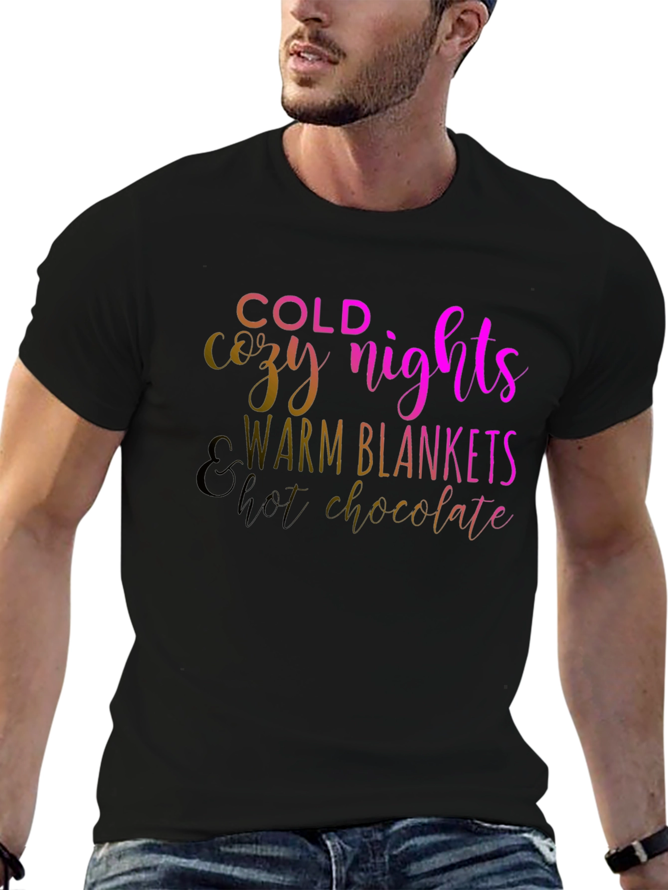 Cozy Nights Black T-Shirt