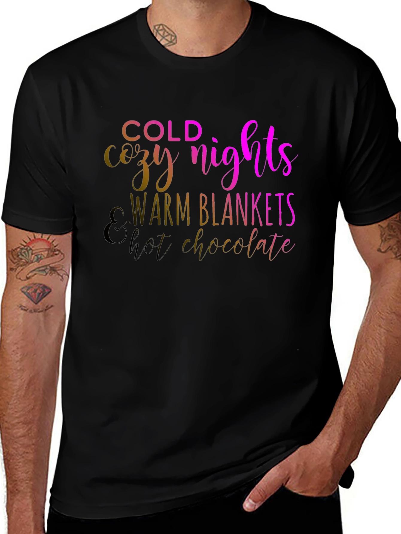 Cozy Nights Black T-Shirt
