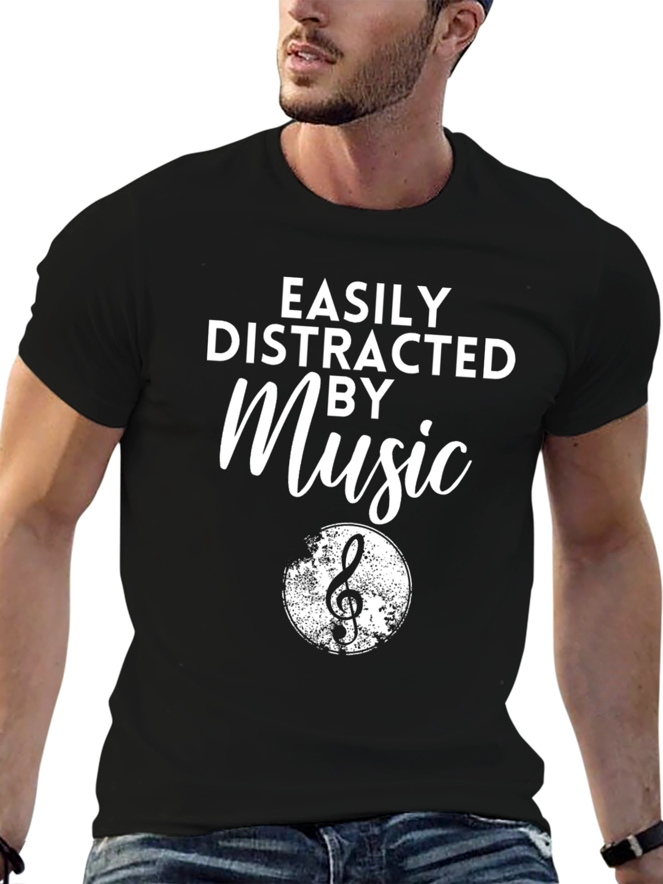 Easily Distracted By Music Graphic Tee