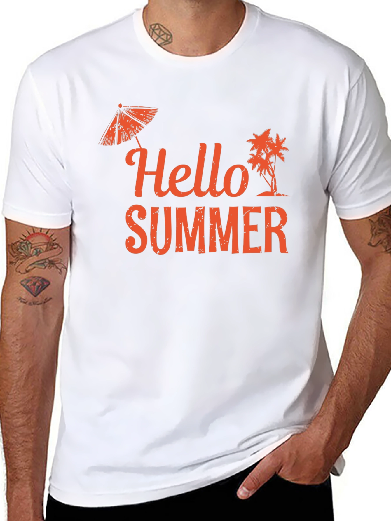 Hello Summer Graphic Tee - Black
