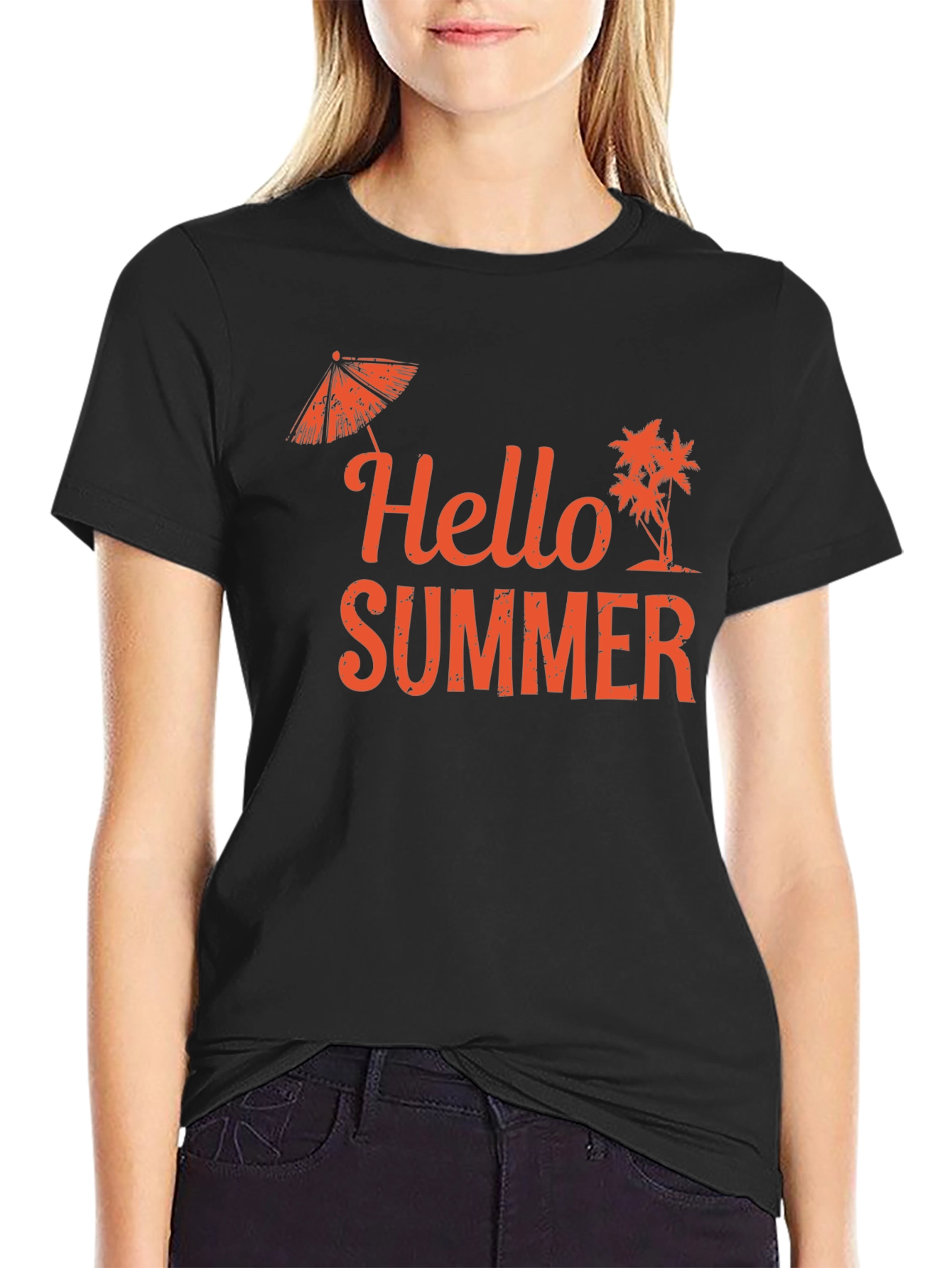 Hello Summer Graphic Tee - Black