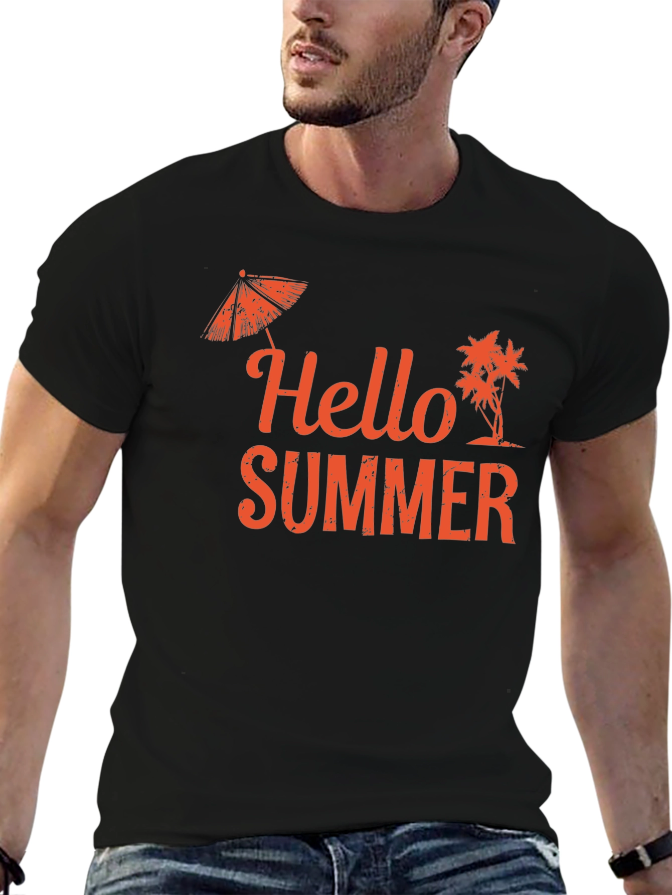Hello Summer Graphic Tee - Black