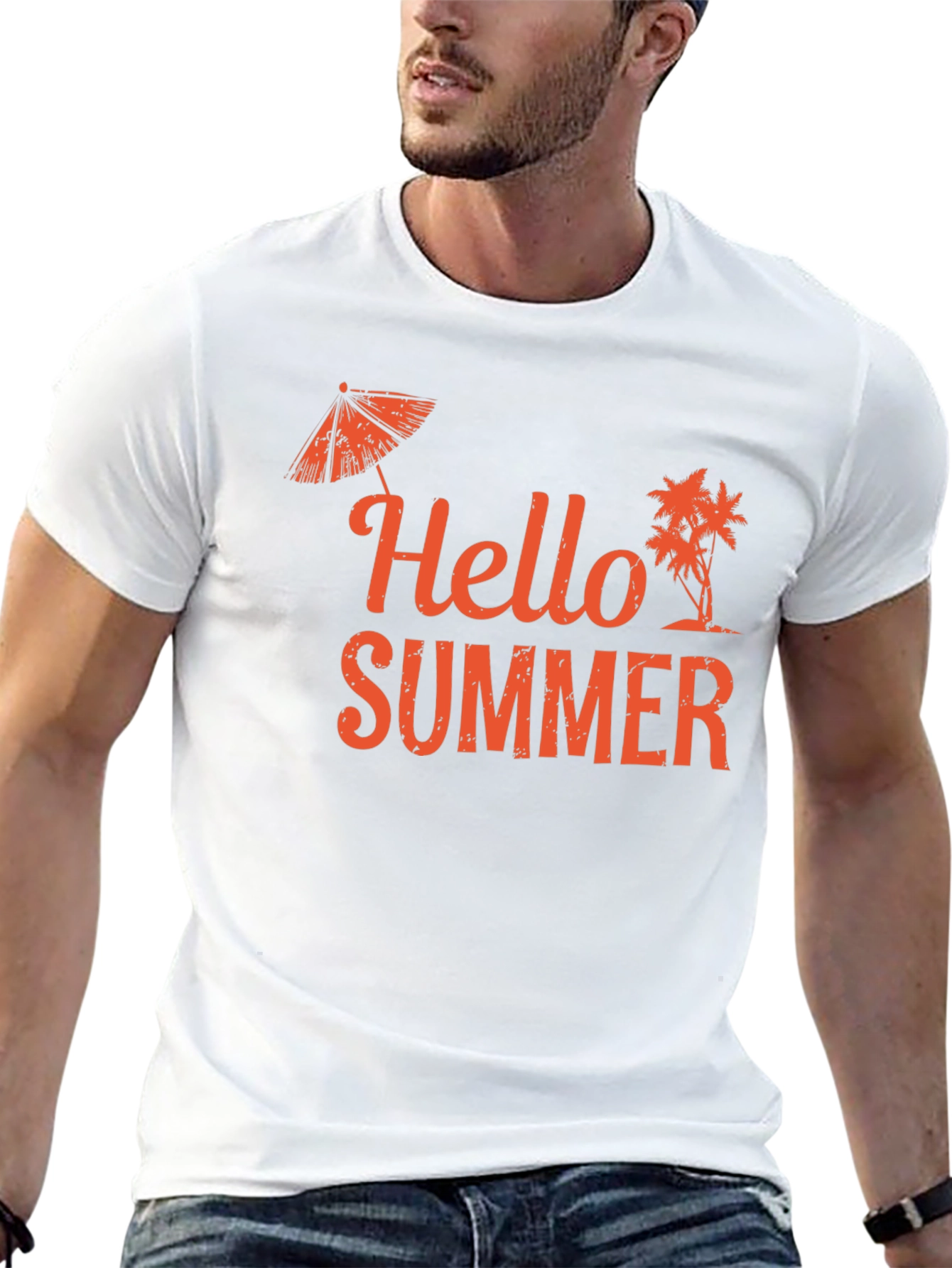 Hello Summer Graphic Tee - Black