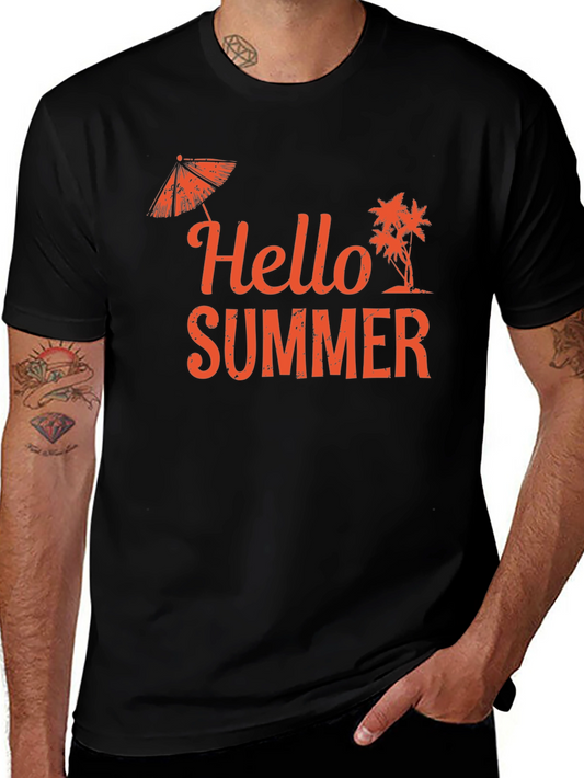 Hello Summer Graphic Tee - Black