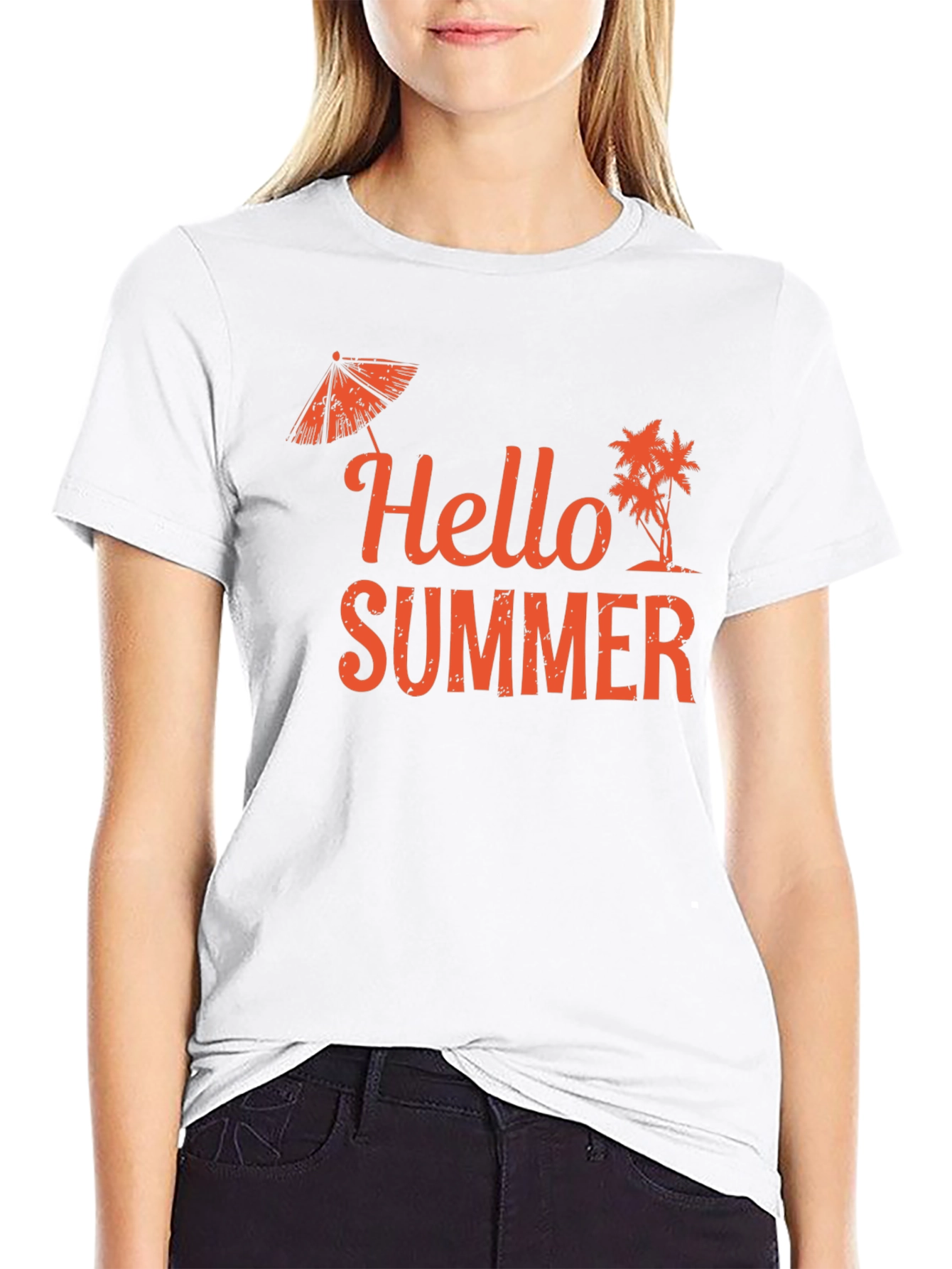 Hello Summer Graphic Tee - Black
