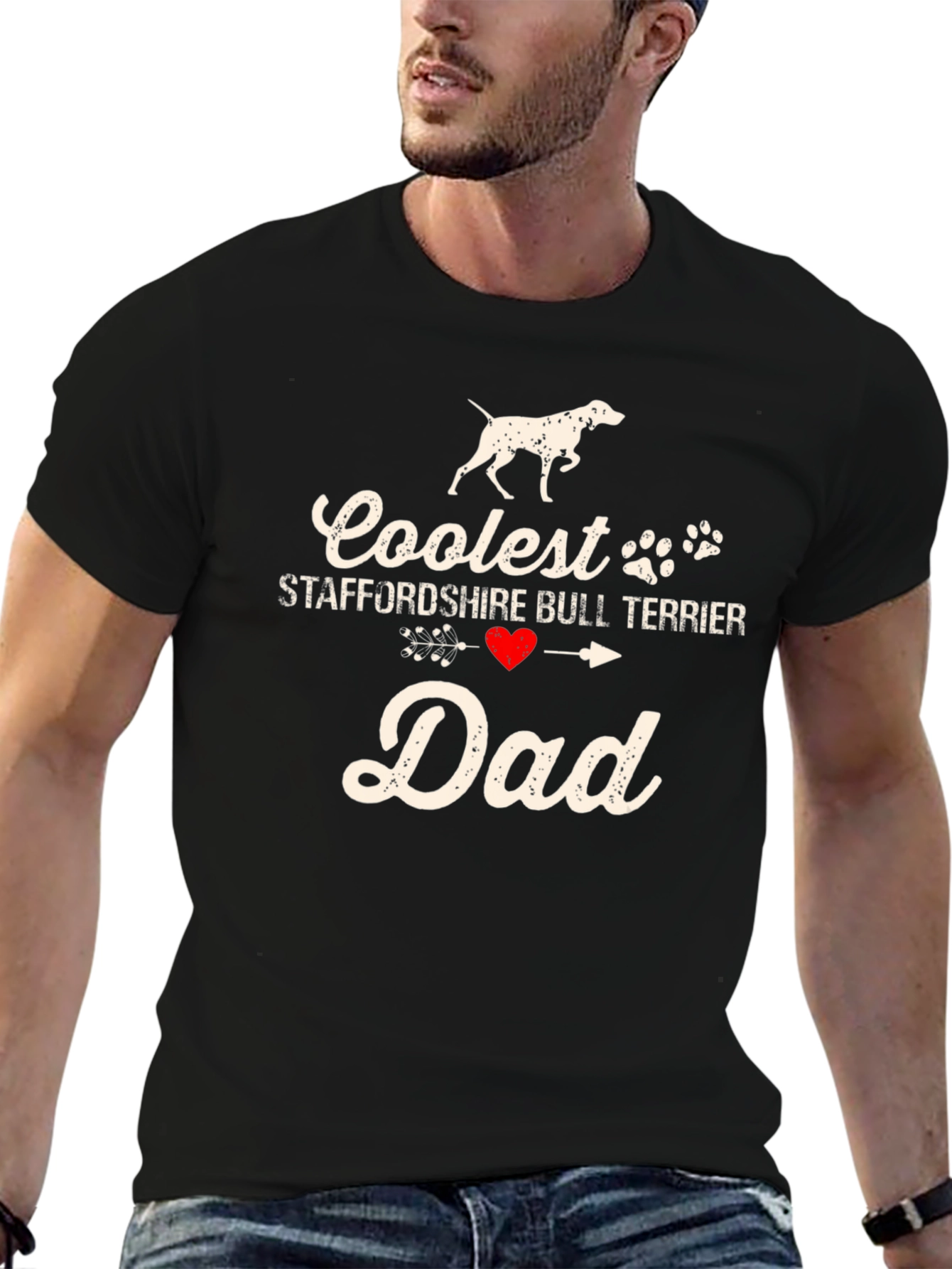 Coolest Dad Staffordshire Bull Terrier T-Shirt