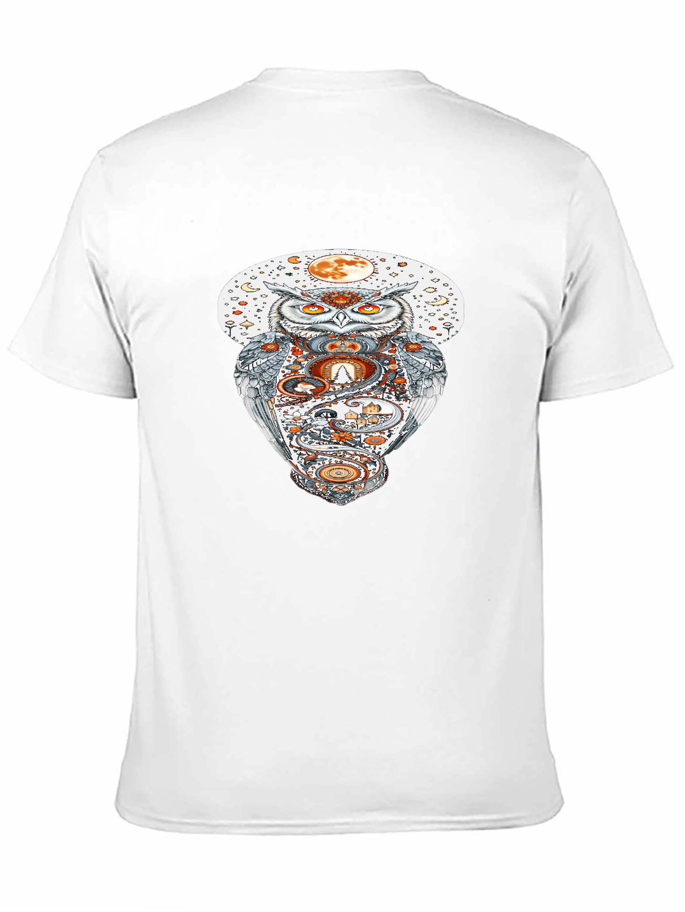 Owl Moon Graphic Tee - Halloween Inspired T-Shirt