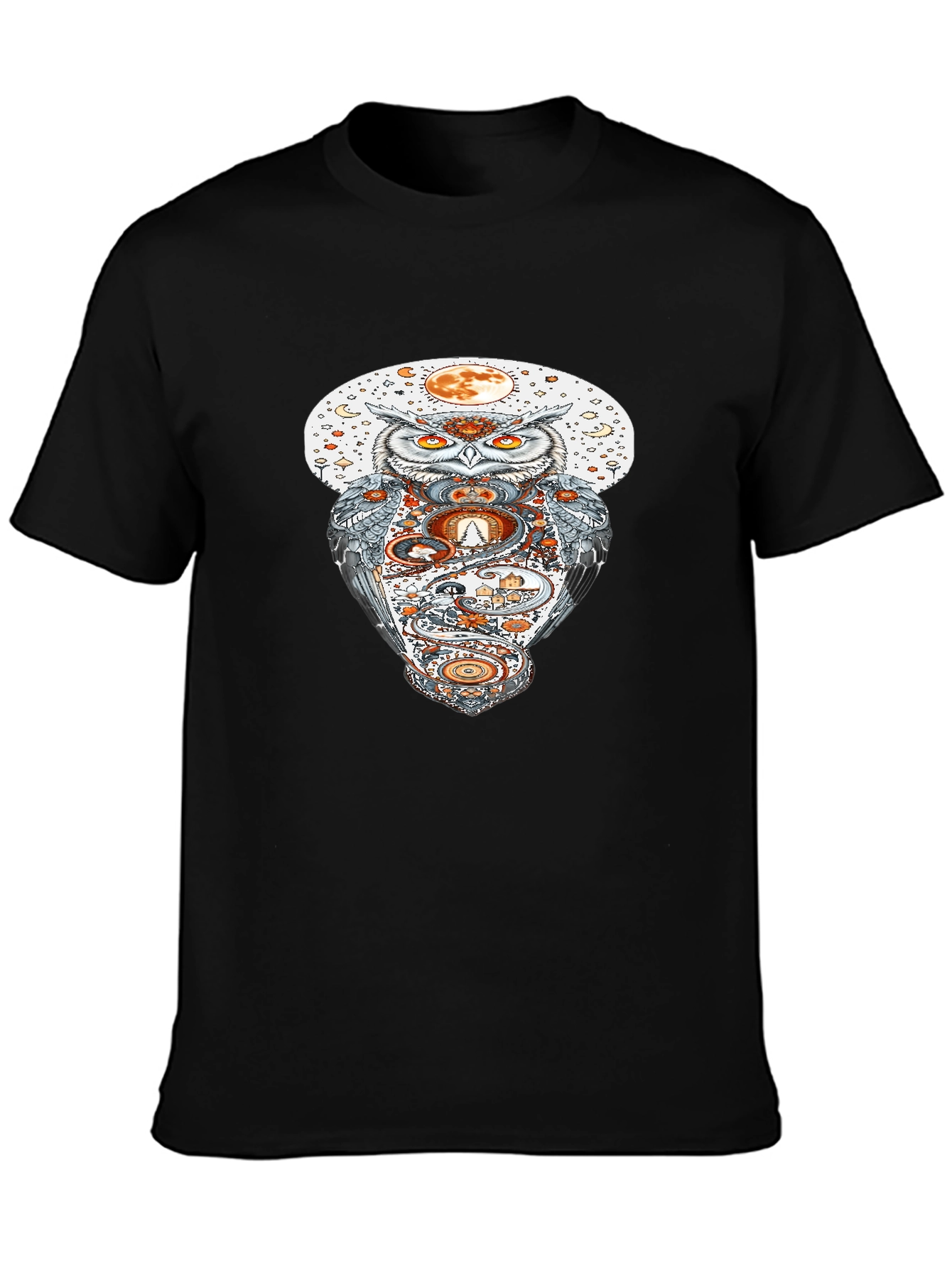 Owl Moon Graphic Tee - Halloween Inspired T-Shirt