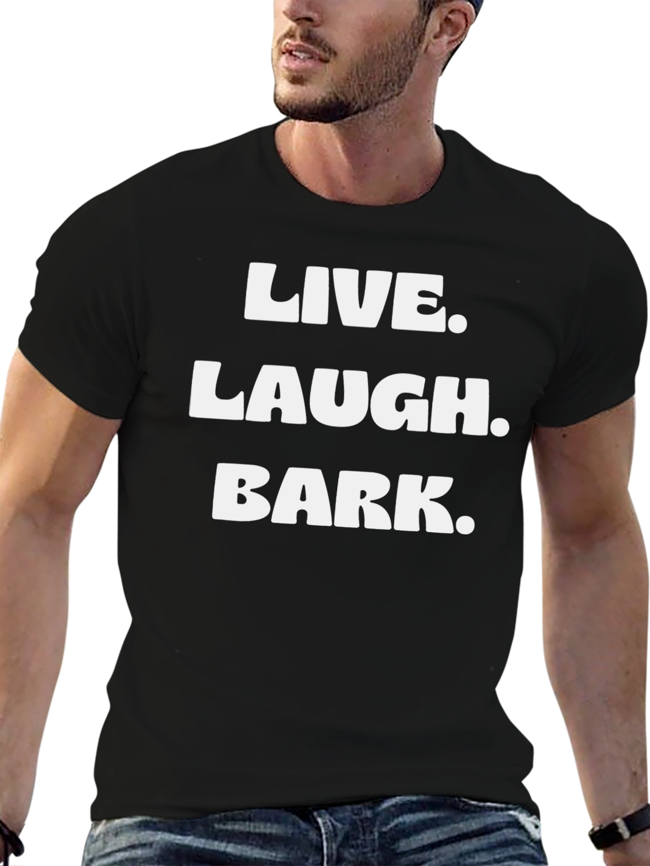 Live Laugh Bark T-Shirt - Black