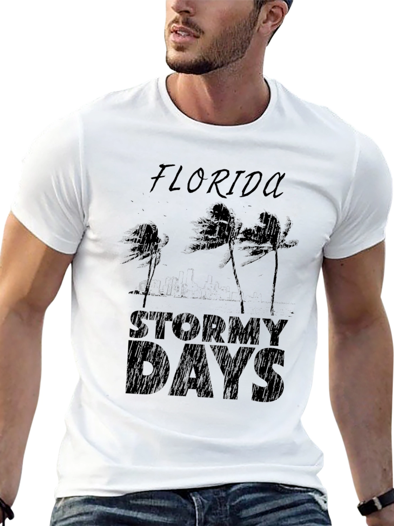 Florida Stormy Days Black T-Shirt