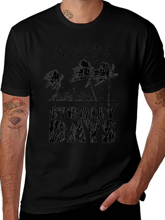 Florida Stormy Days Black T-Shirt