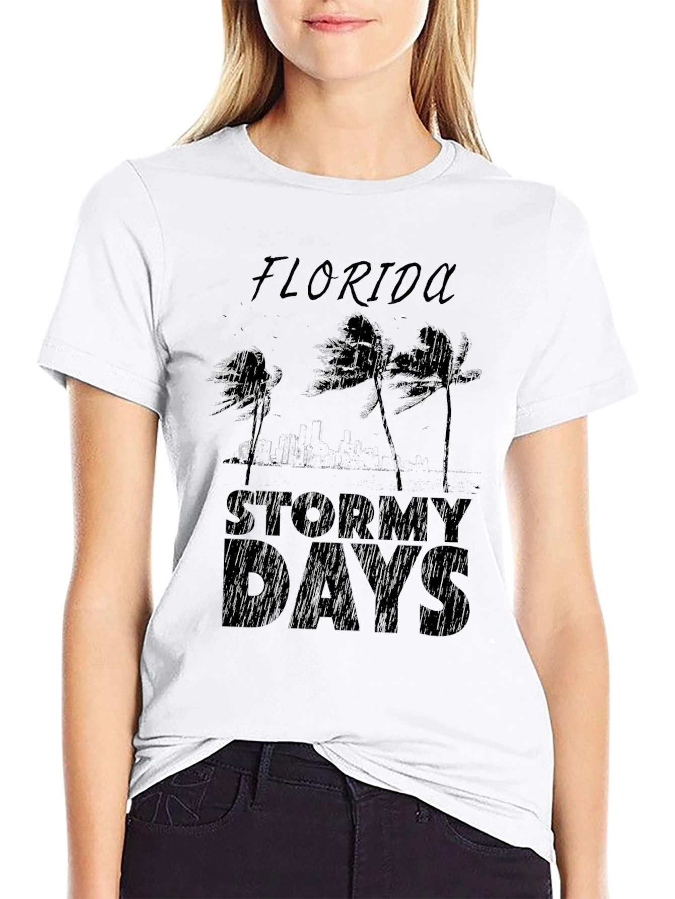 Florida Stormy Days Black T-Shirt