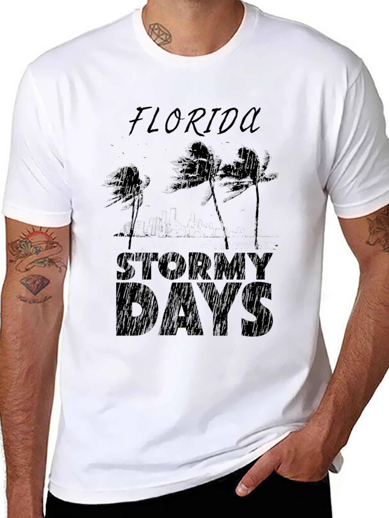 Florida Stormy Days Black T-Shirt