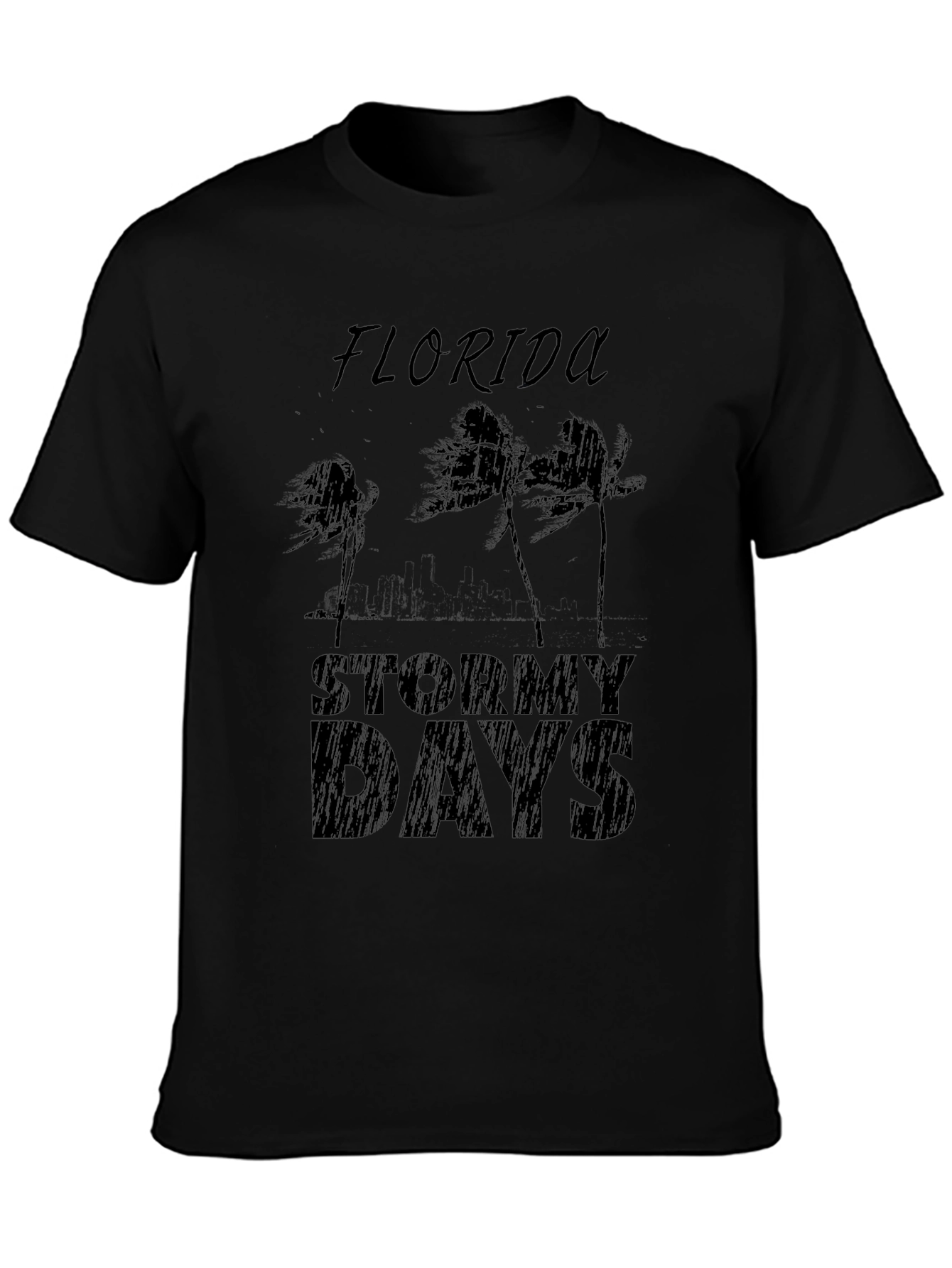 Florida Stormy Days Black T-Shirt