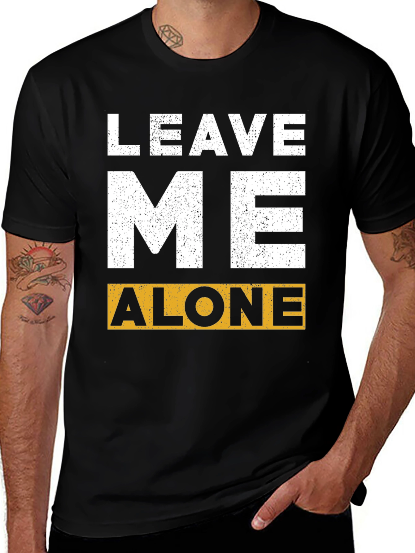 Leave Me Alone Graphic T-Shirt - Black Cotton Tee