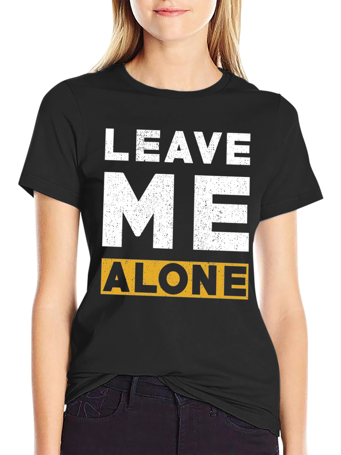 Leave Me Alone Graphic T-Shirt - Black Cotton Tee