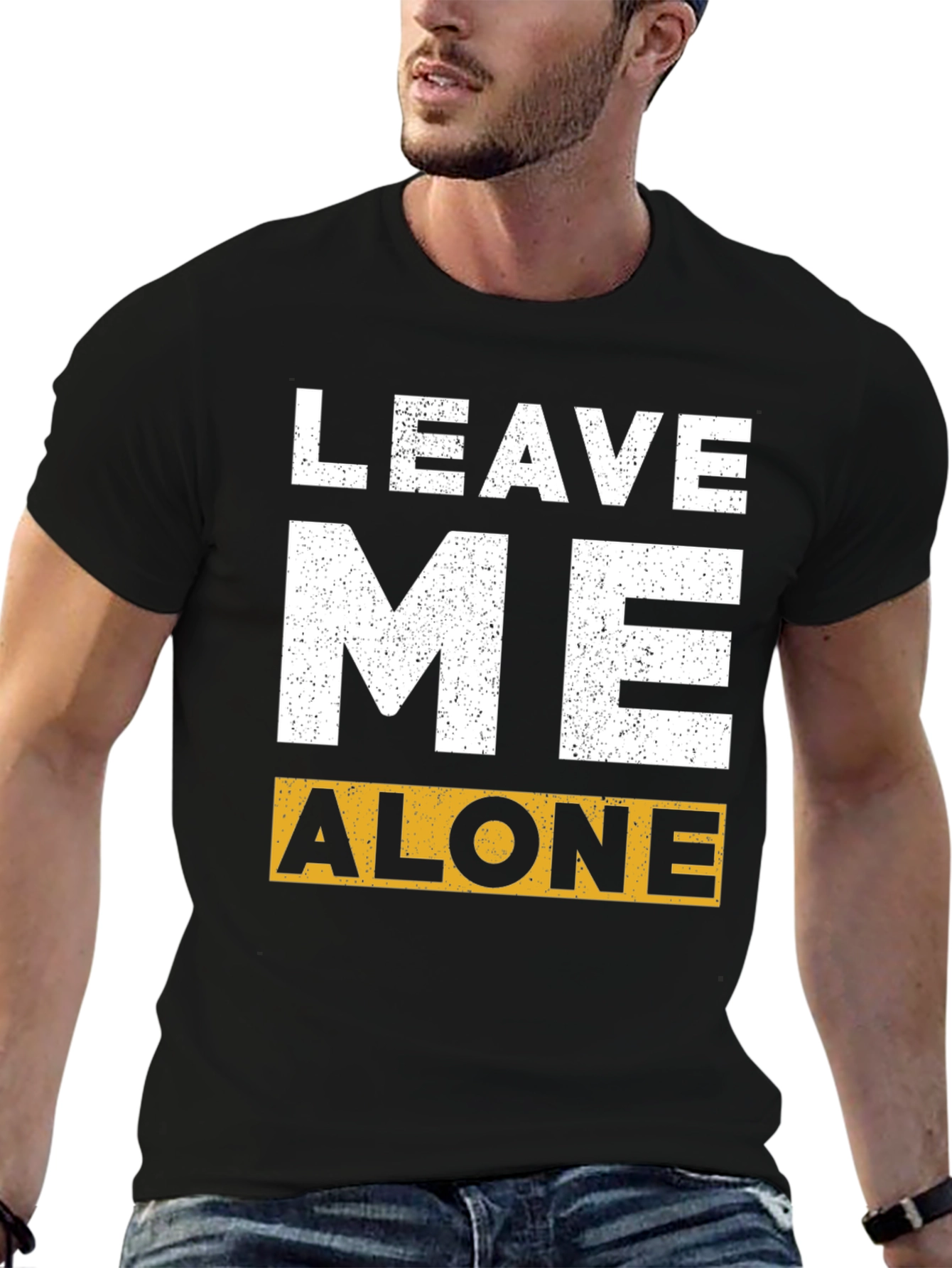 Leave Me Alone Graphic T-Shirt - Black Cotton Tee