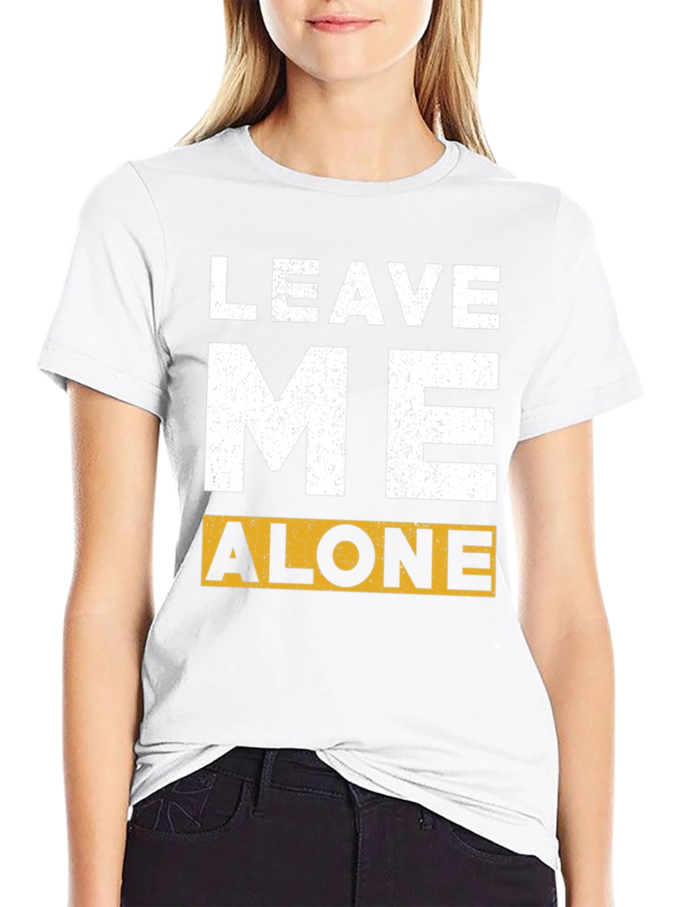 Leave Me Alone Graphic T-Shirt - Black Cotton Tee