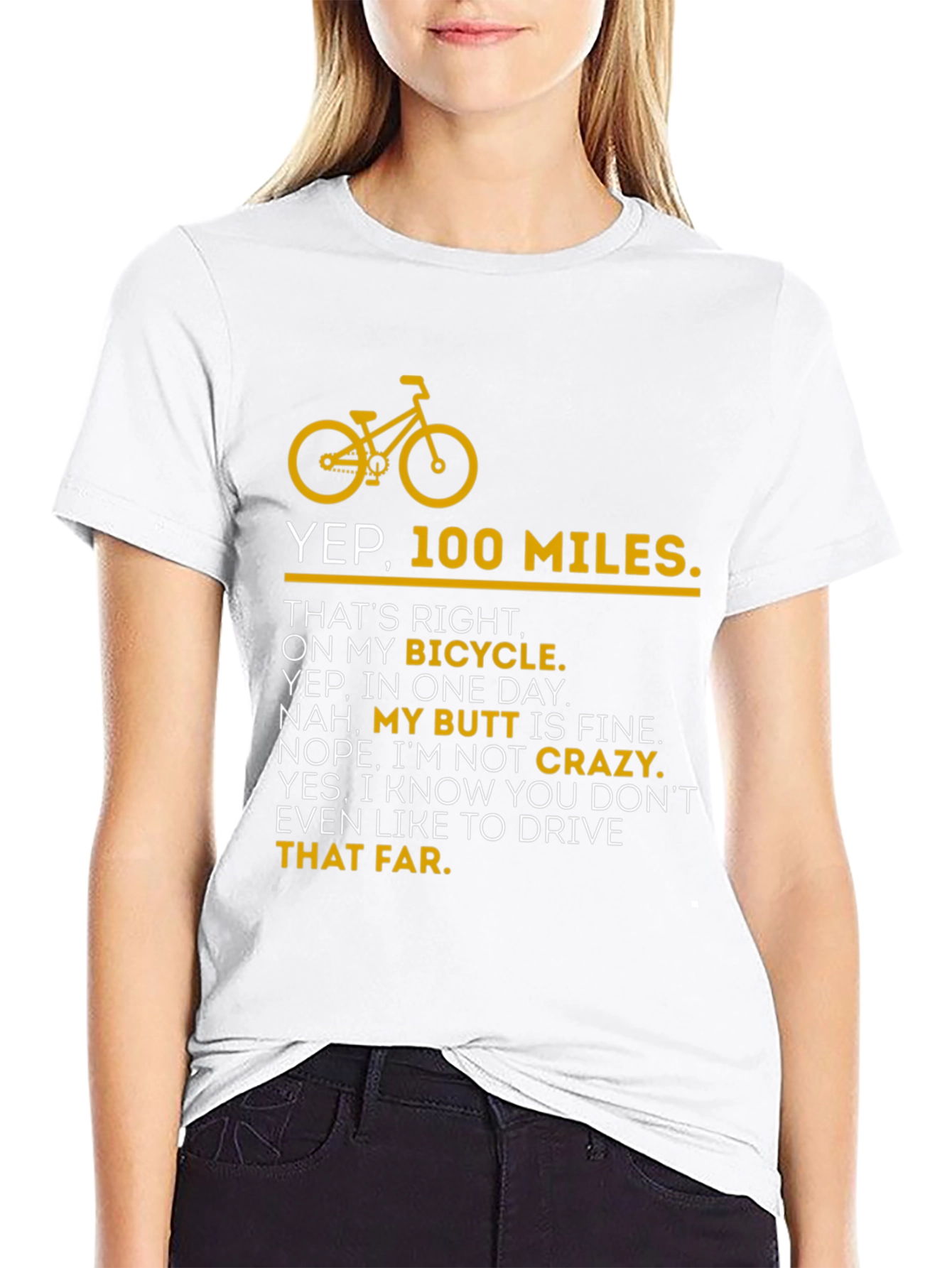 Yep 100 Miles Bicycle T-Shirt