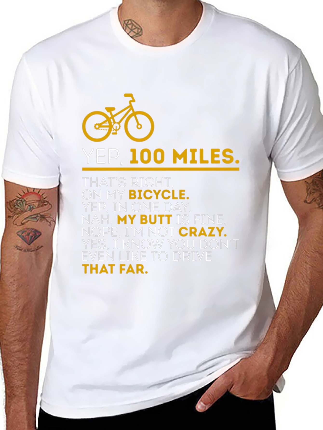Yep 100 Miles Bicycle T-Shirt