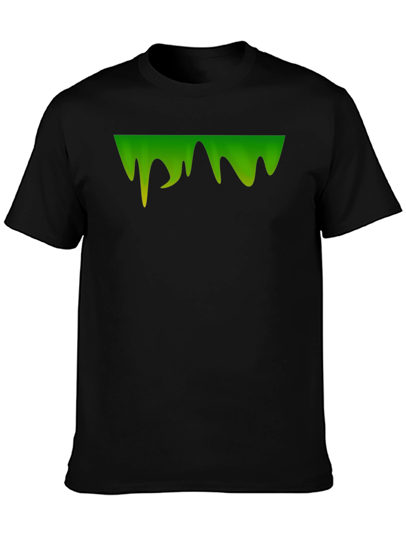 Green Slime Drip Graphic Tee - Mens Black T-Shirt