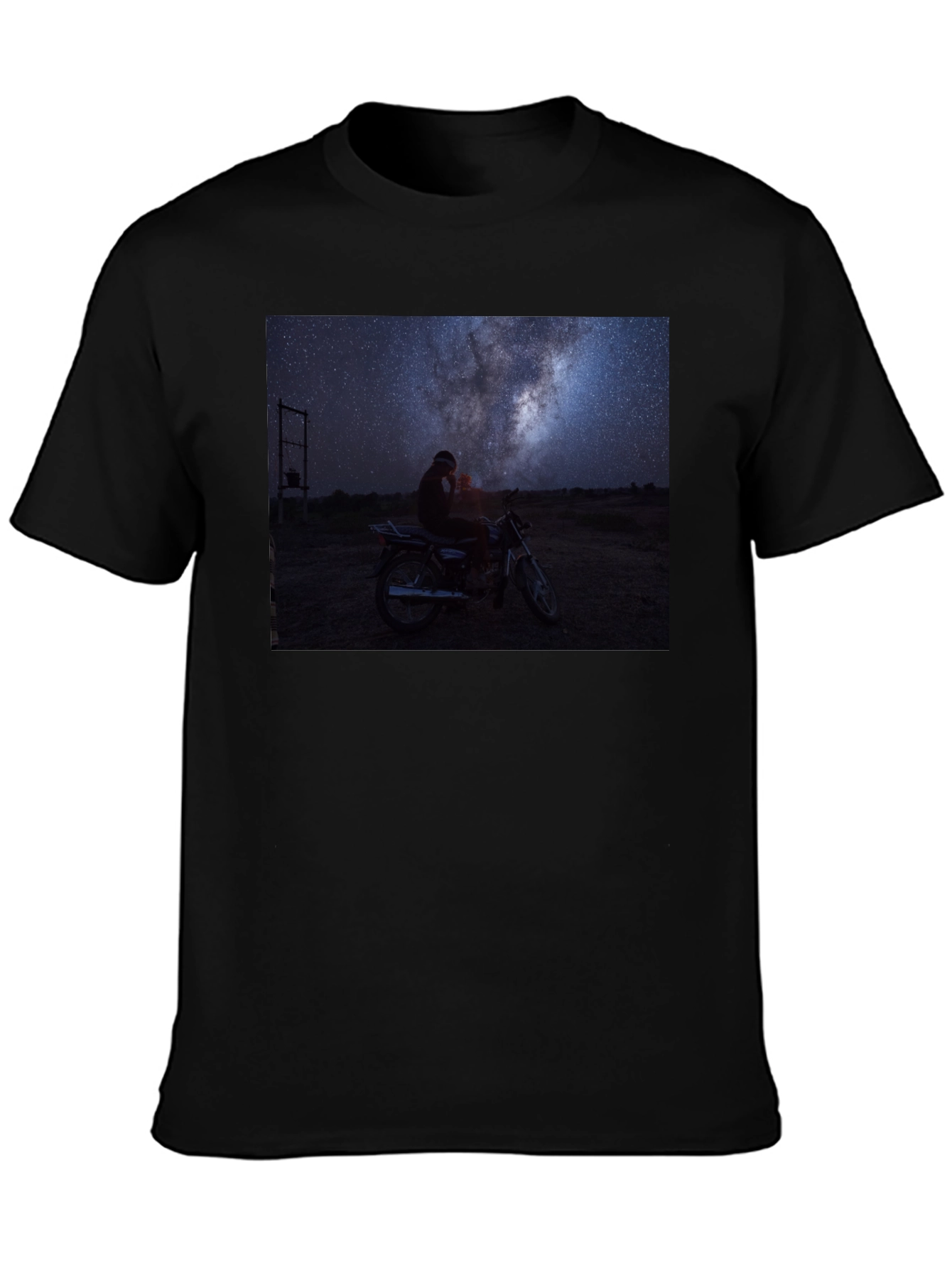 Night Sky Motorcycle T-Shirt