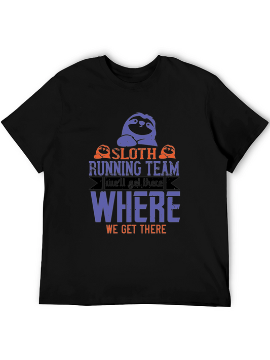 Sloth Running Team T-Shirt - Funny Novelty Tee