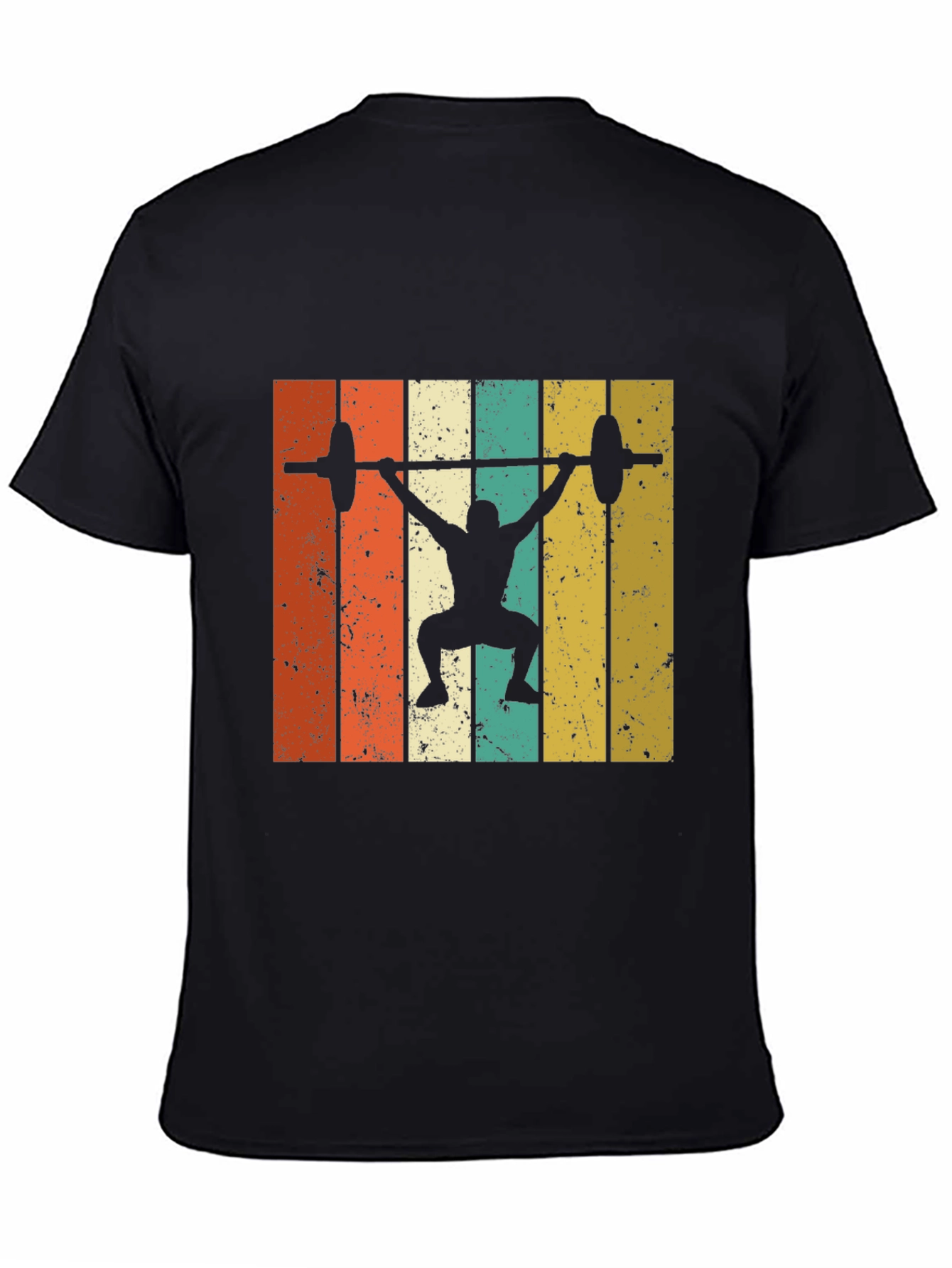 Retro Weightlifting T-Shirt - Black Gym Tee