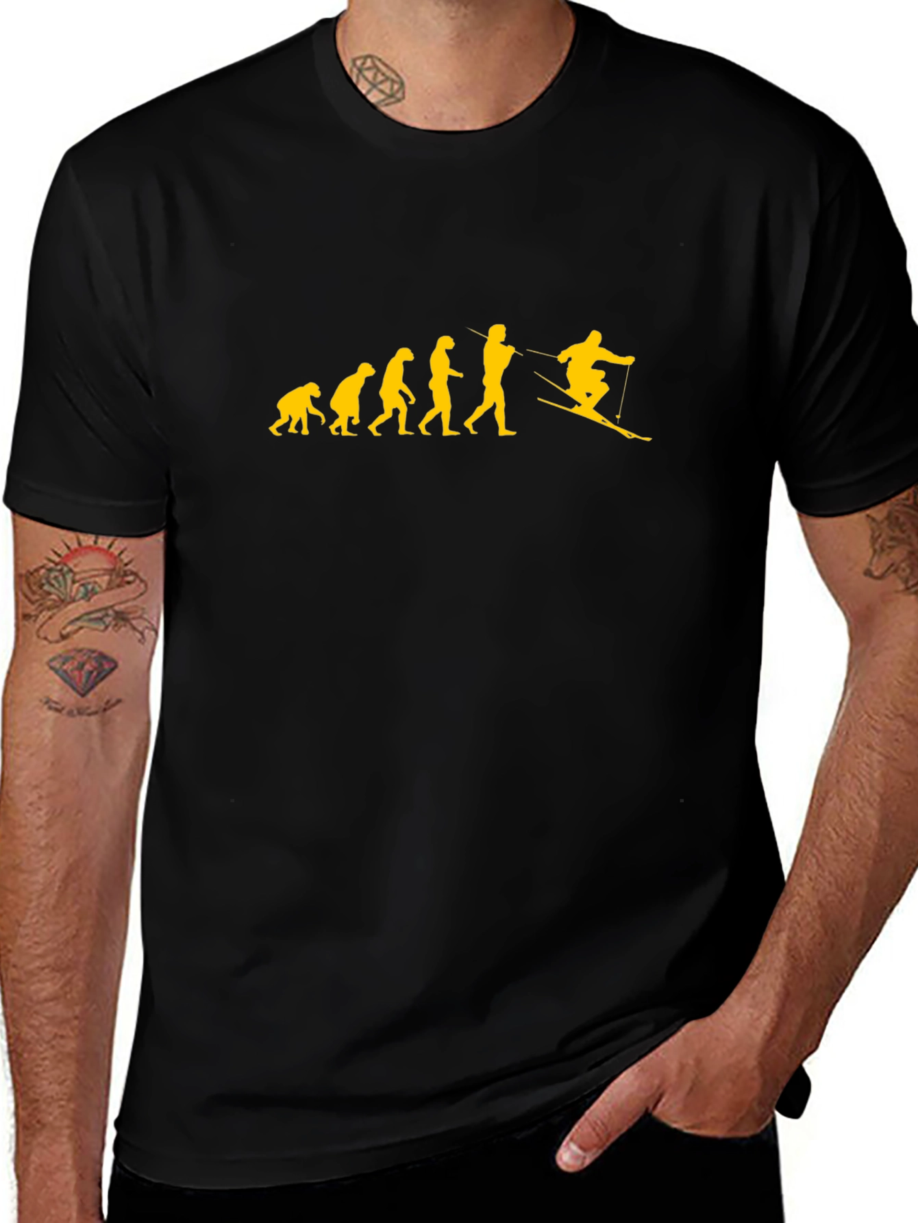 Evolution Ski T-Shirt - Funny Skiing Tee