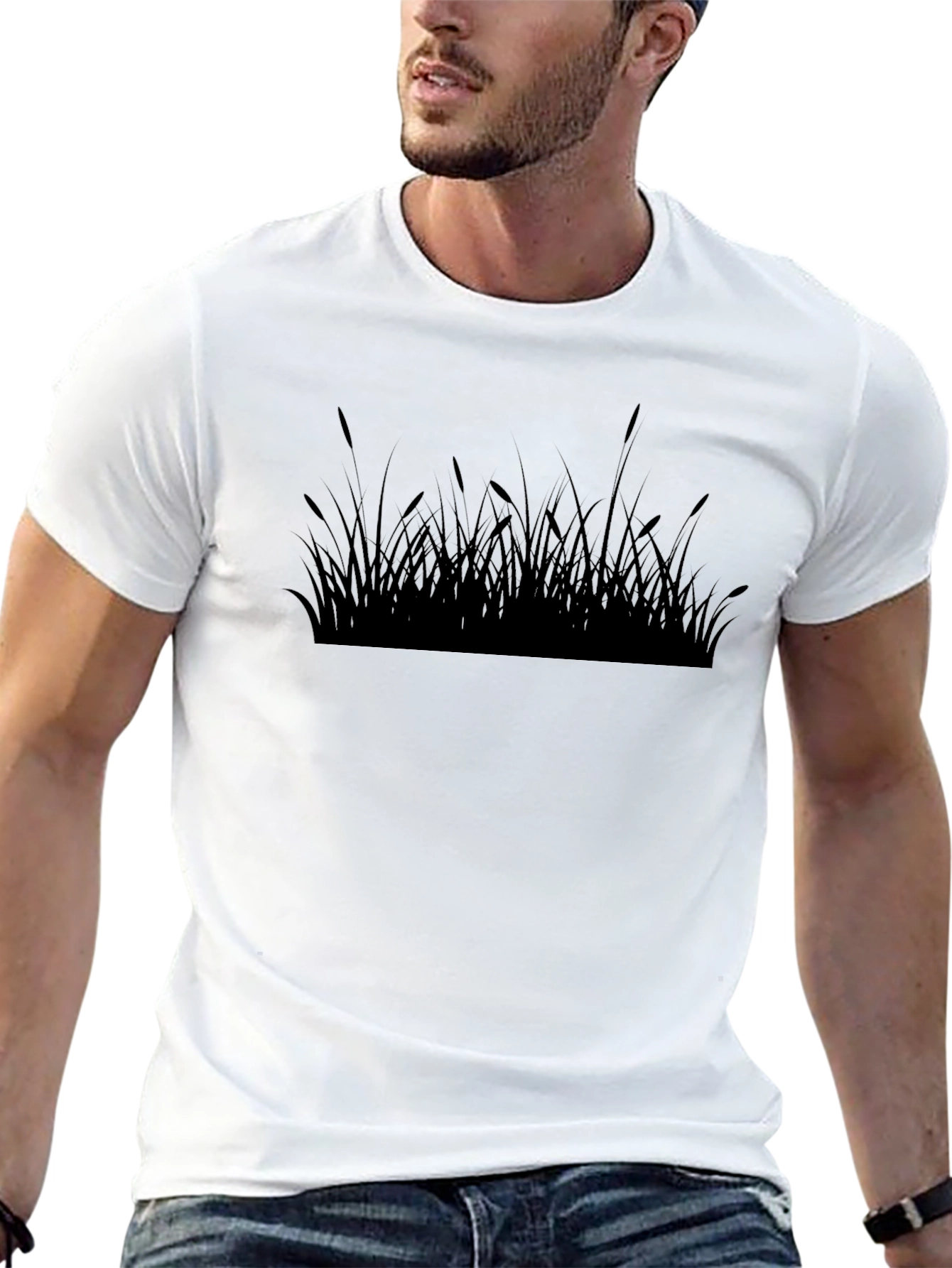 Silhouette Grass Black T-Shirt