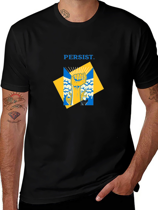 Persist Graphic Tee - Ukraine Colors