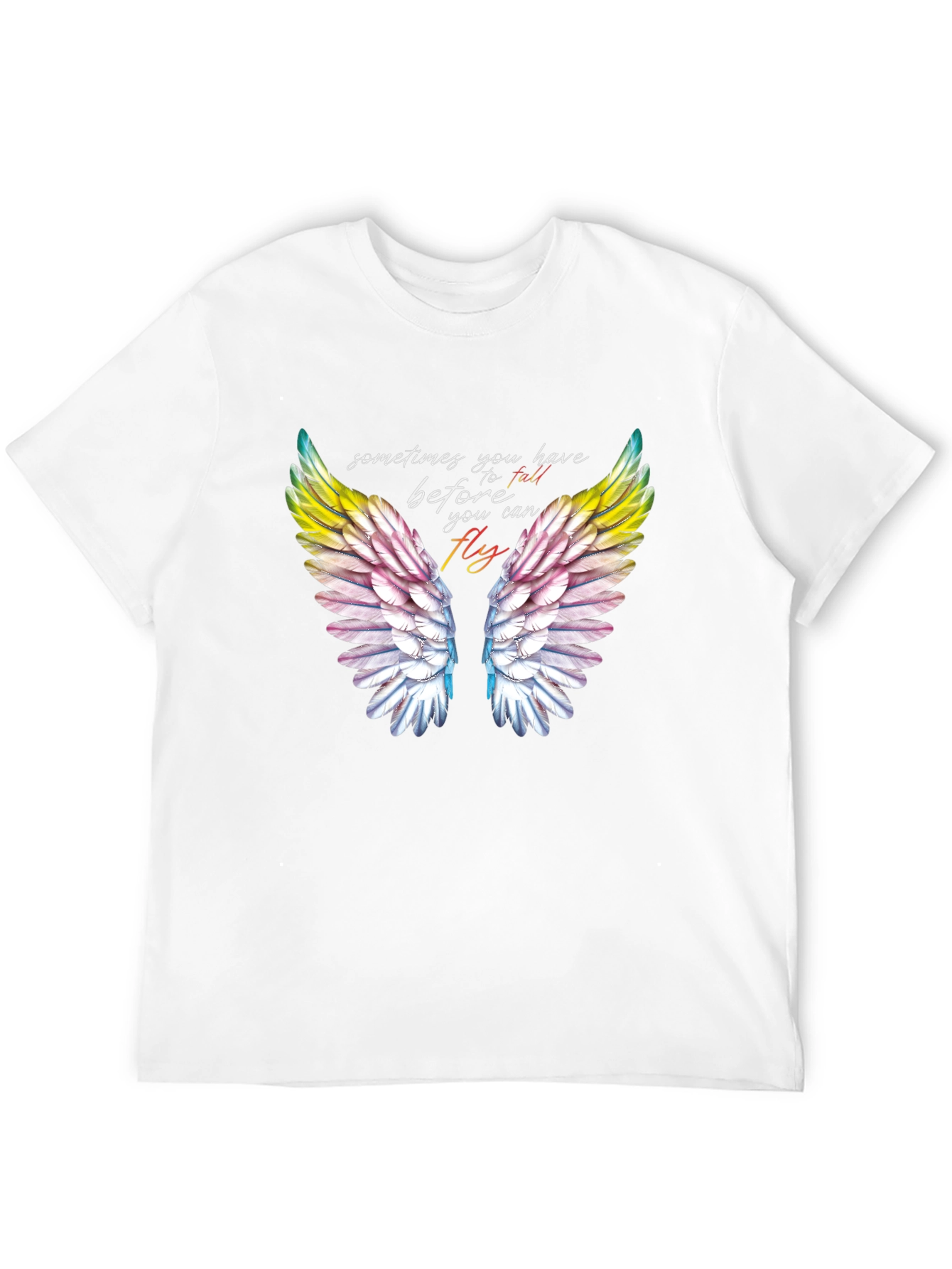Wings Graphic Tee - Fall Before You Fly