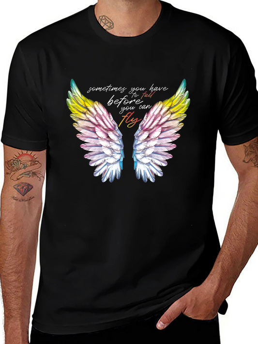 Wings Graphic Tee - Fall Before You Fly