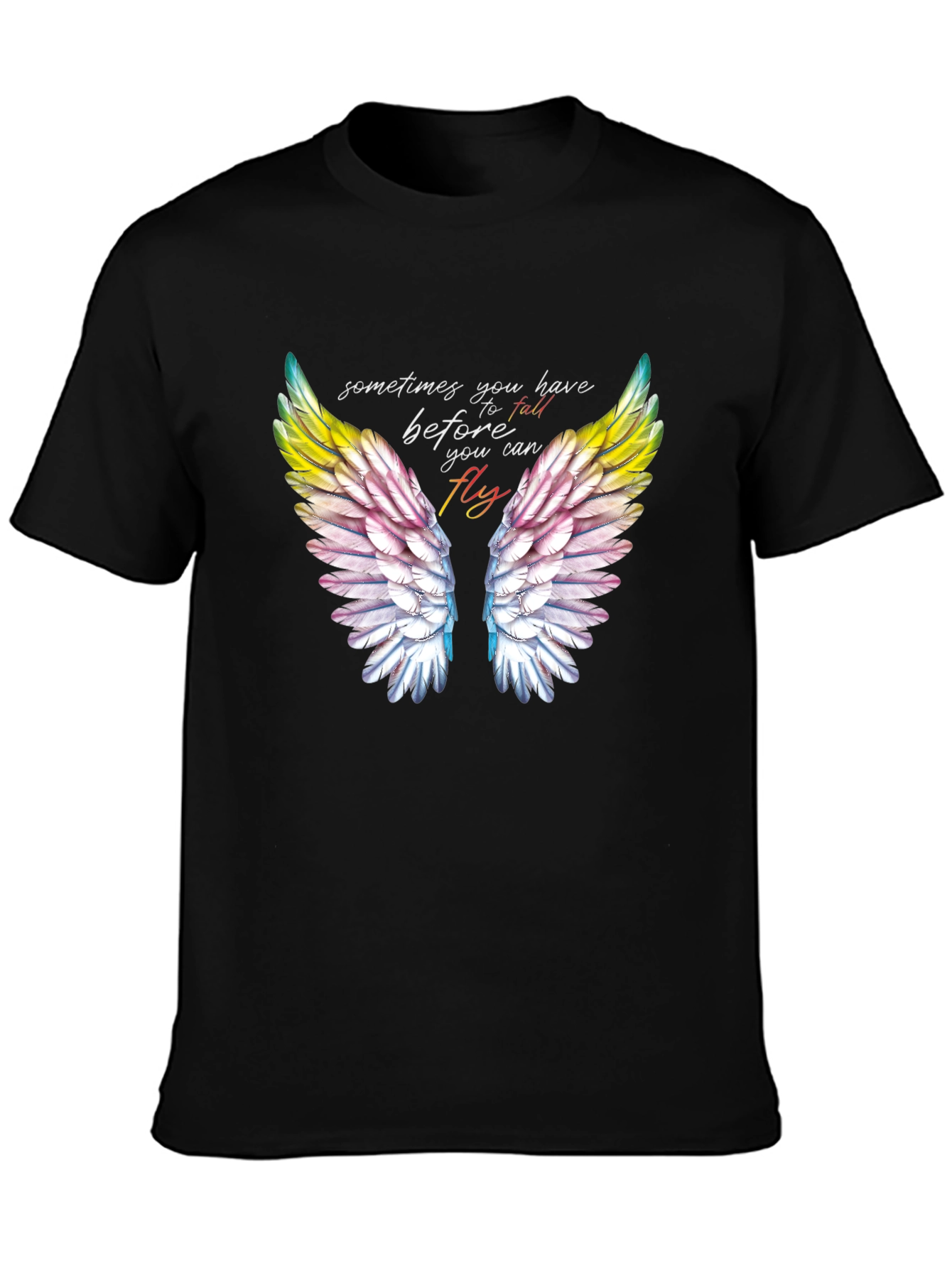 Wings Graphic Tee - Fall Before You Fly