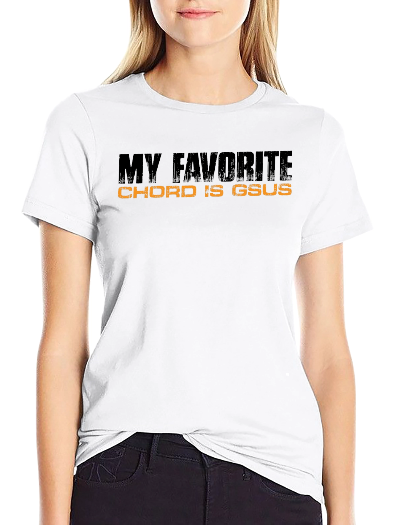 My Favorite Chord Is Gsus Black T-Shirt