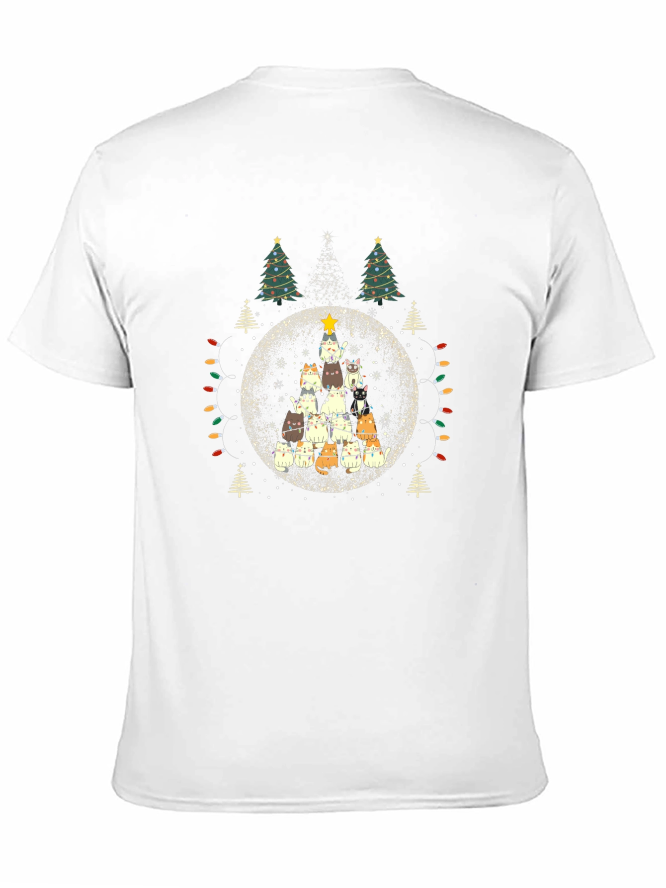 Festive Cat Christmas Tree T-Shirt