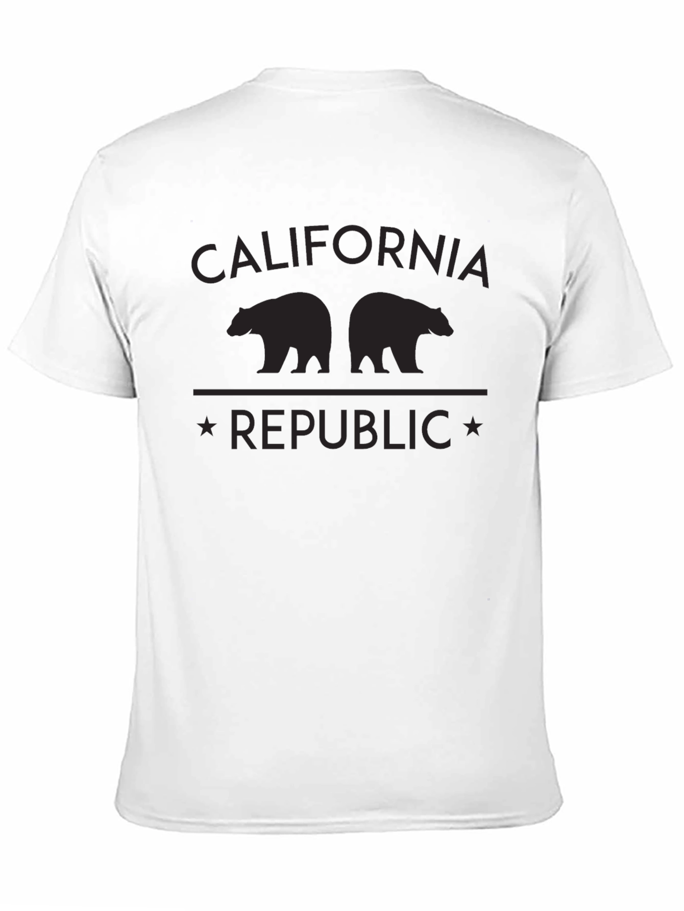 California Republic Bear Graphic Black T-Shirt