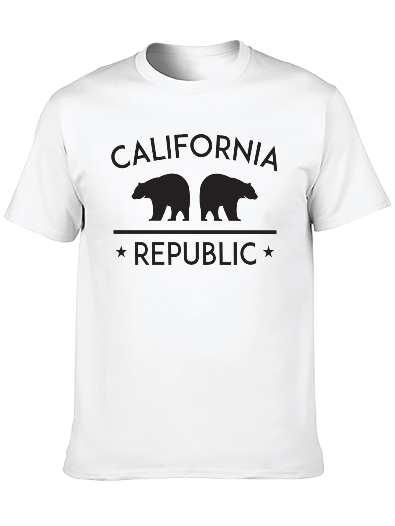 California Republic Bear Graphic Black T-Shirt