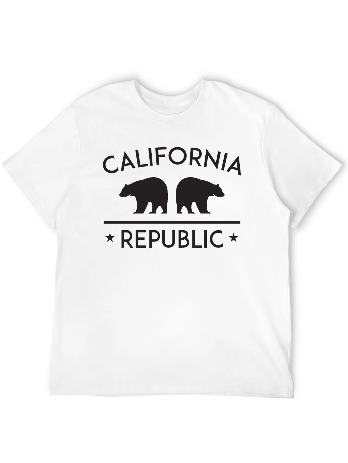 California Republic Bear Graphic Black T-Shirt