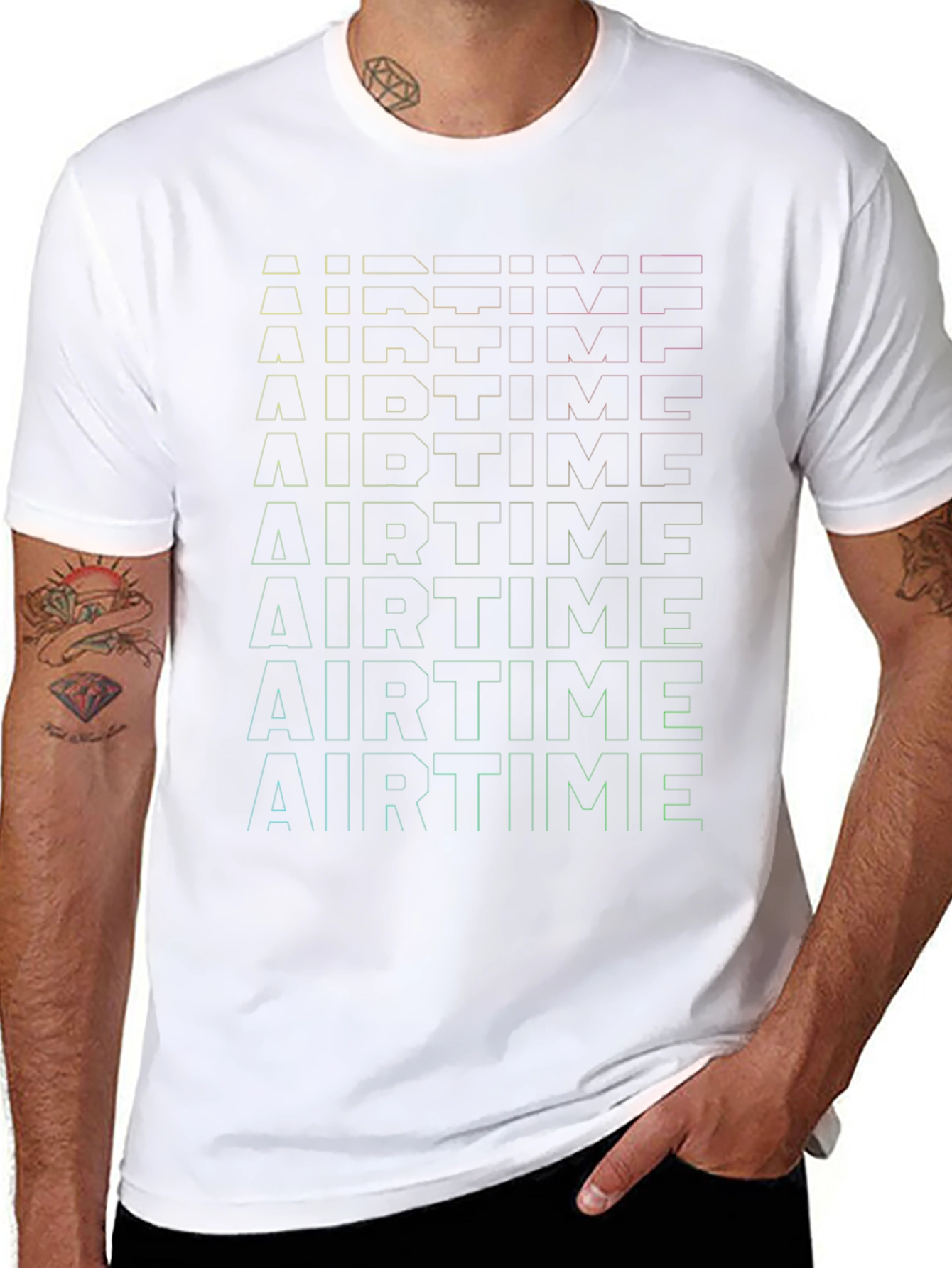 Airtime Graphic Print Black T-Shirt