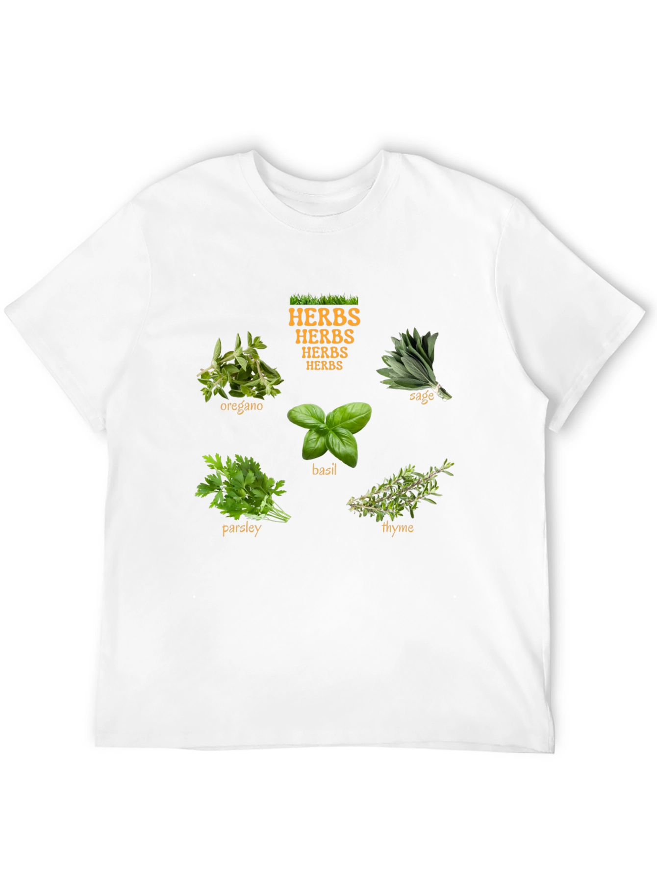 Herbs T-Shirt: Basil Parsley Sage Thyme Oregano Tee