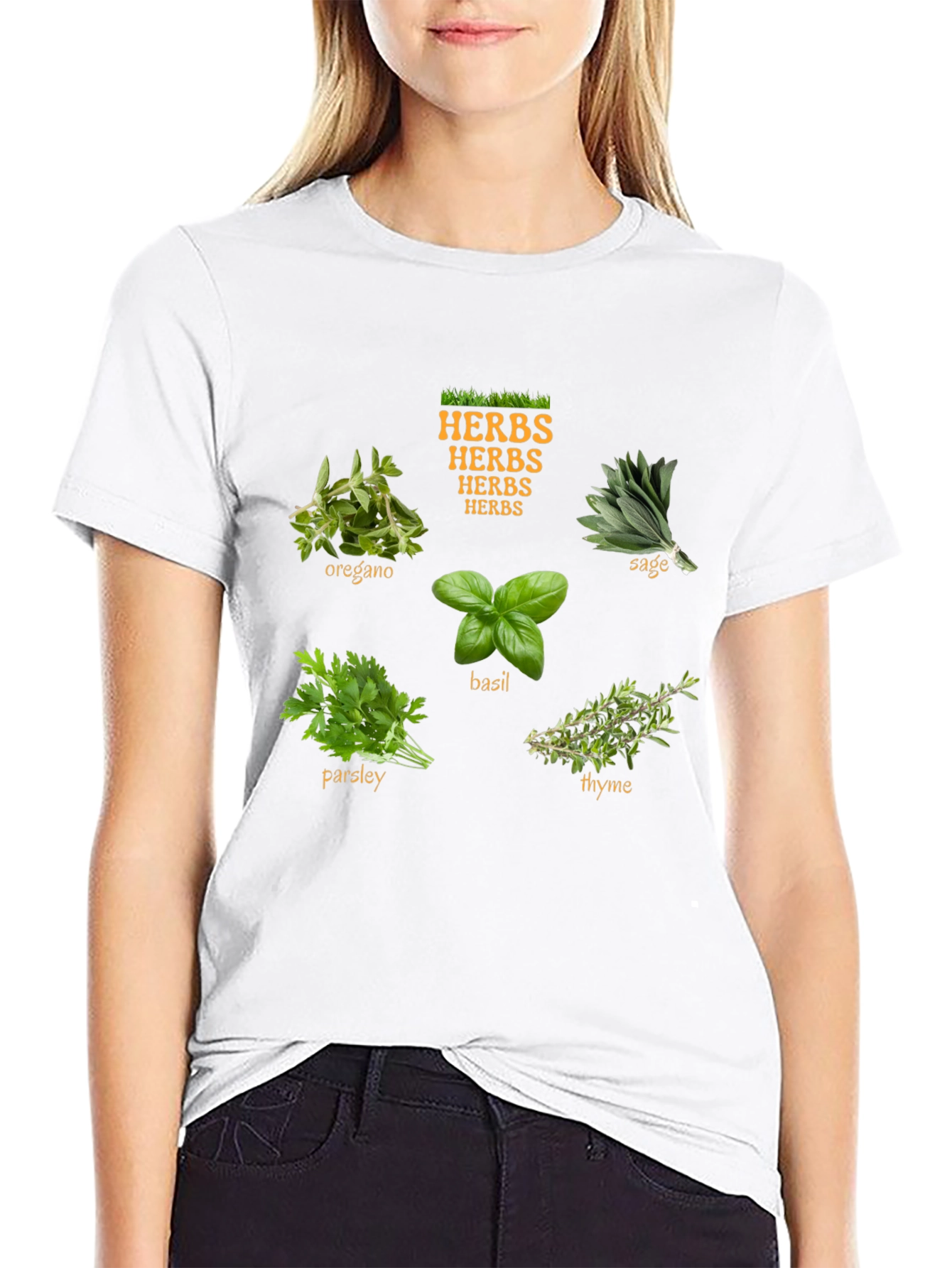 Herbs T-Shirt: Basil Parsley Sage Thyme Oregano Tee